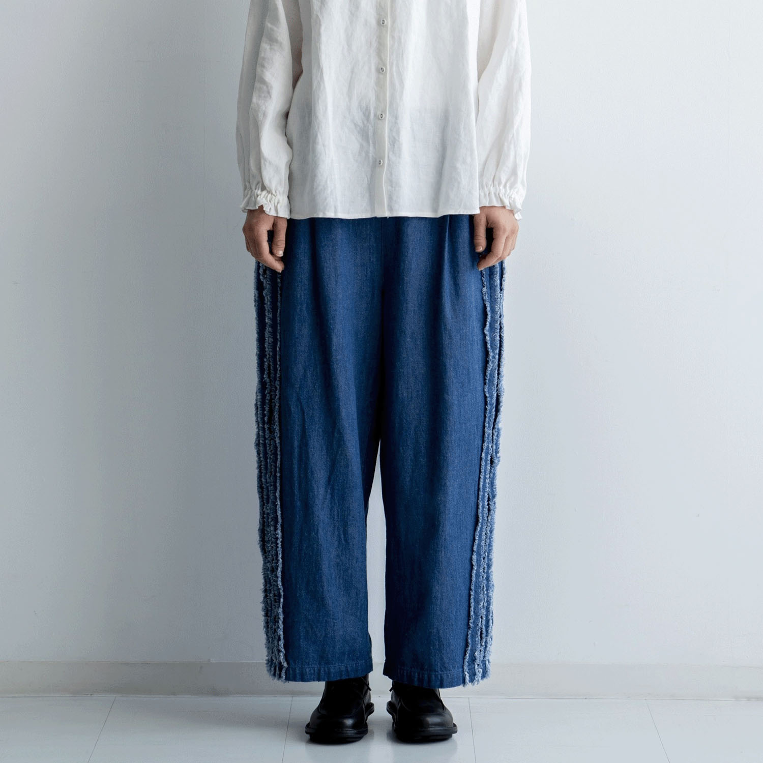 ista－ire 6．5oz甘撚りデニム サイドテープパンツ - 画像4