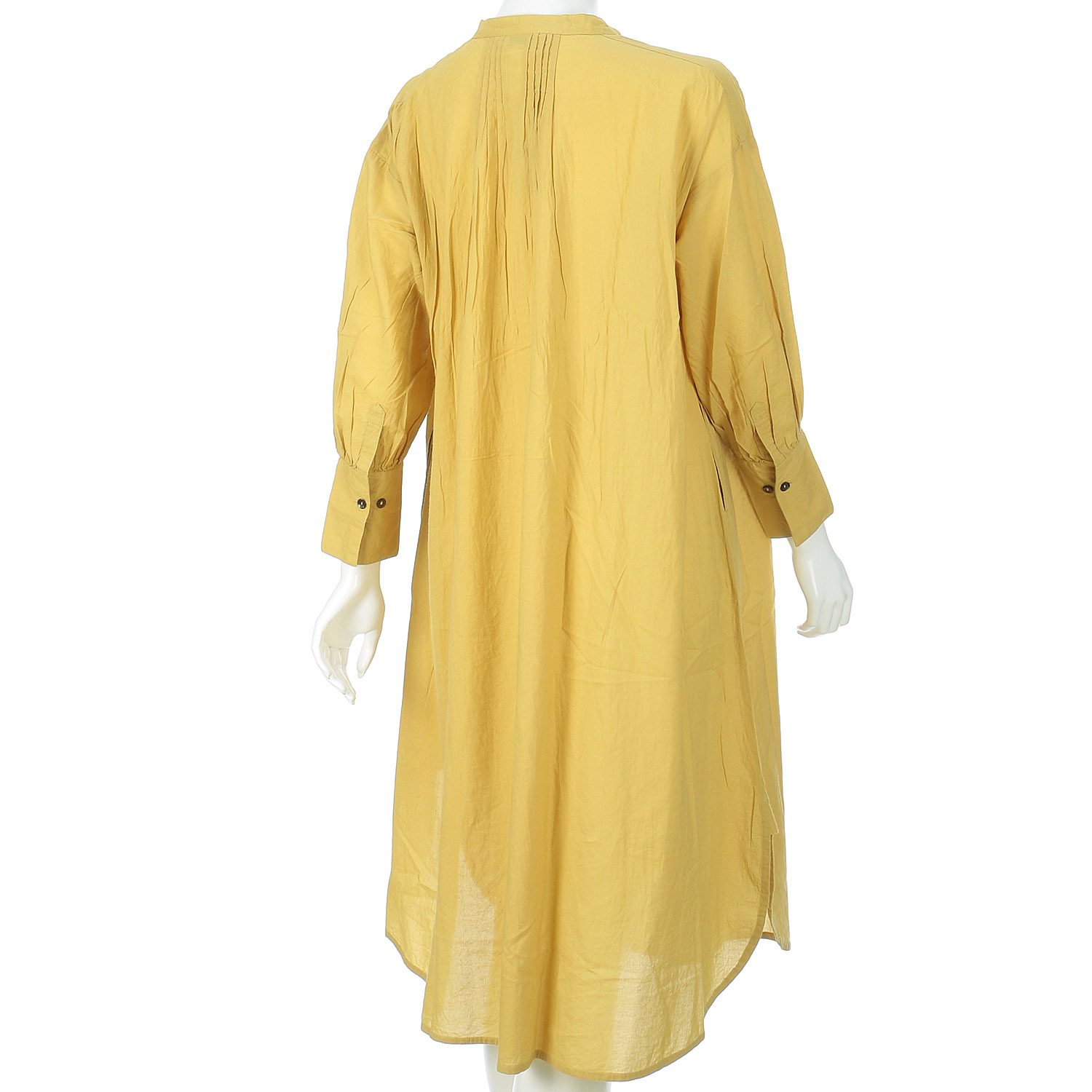 東京かんかん ピンタックコットン無地シャツワンピース - 画像7