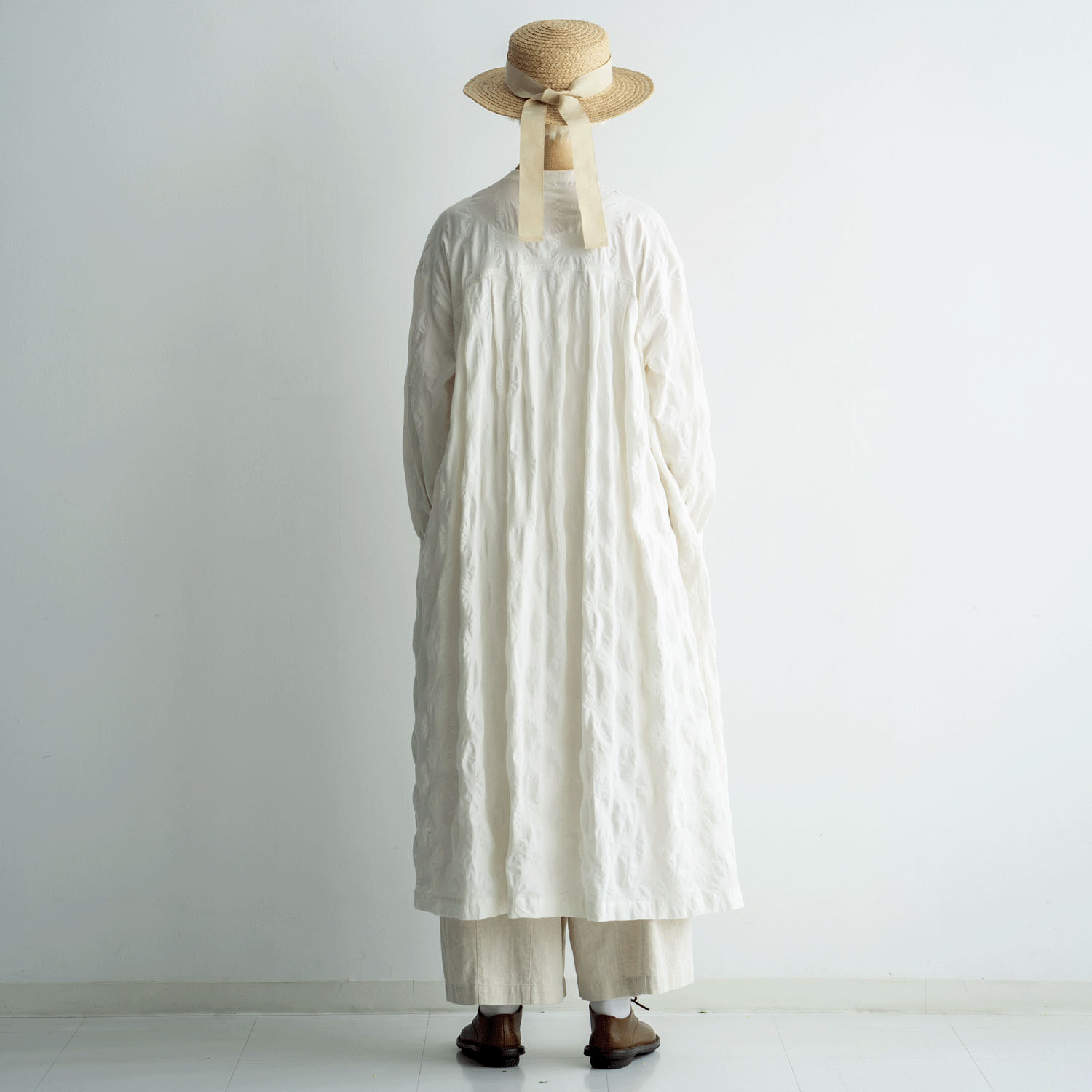 ista－ire 塩縮ドット タックワンピース - 画像5