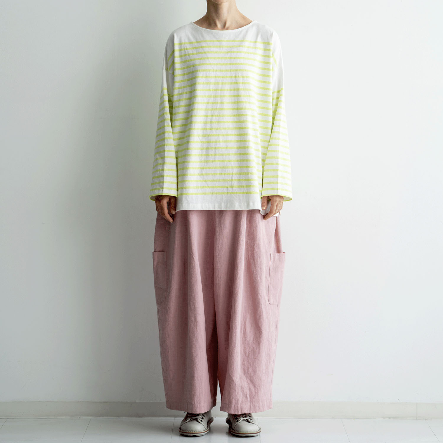 ista－ire パネルボーダー ロングTEE - 画像6