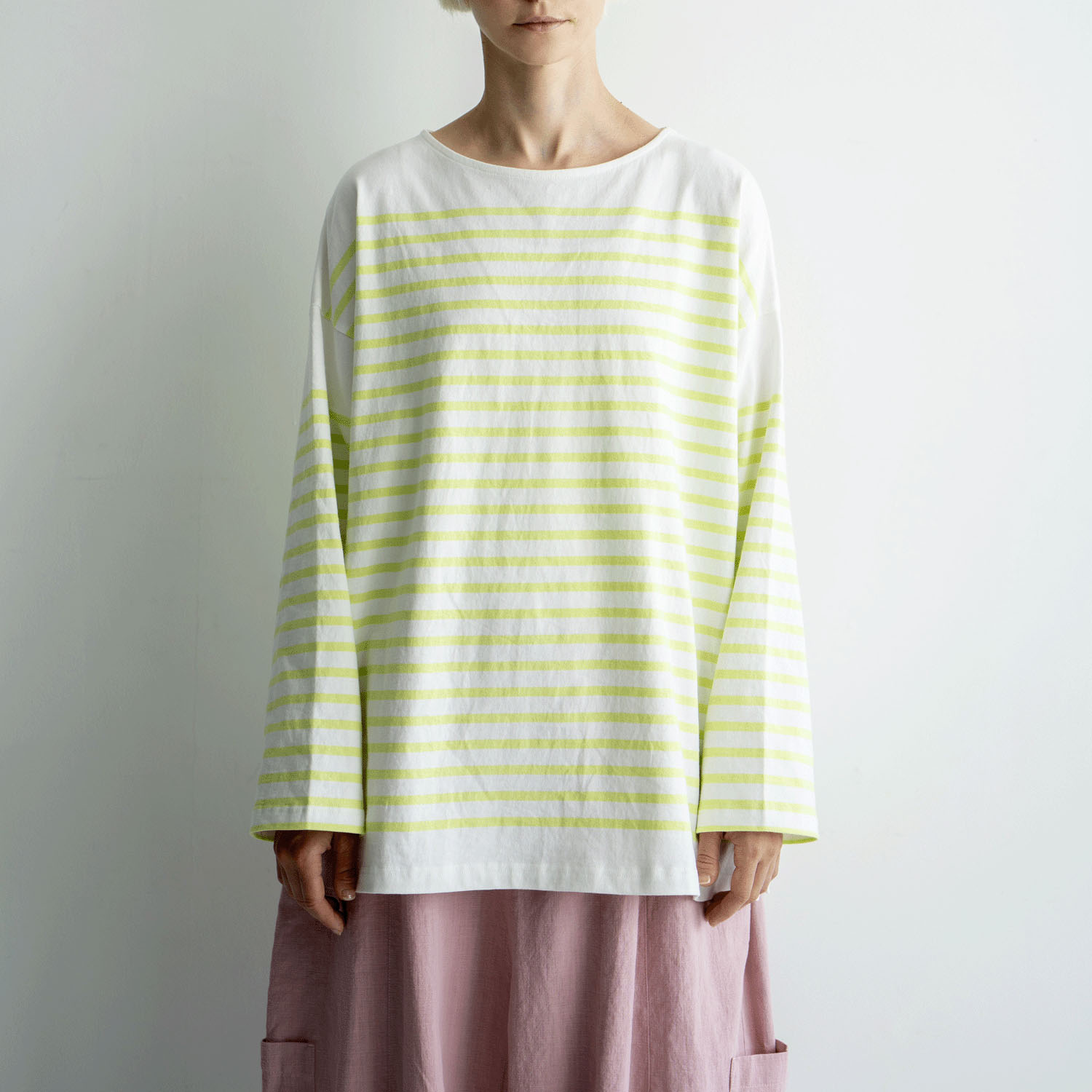 ista－ire パネルボーダー ロングTEE - 画像1