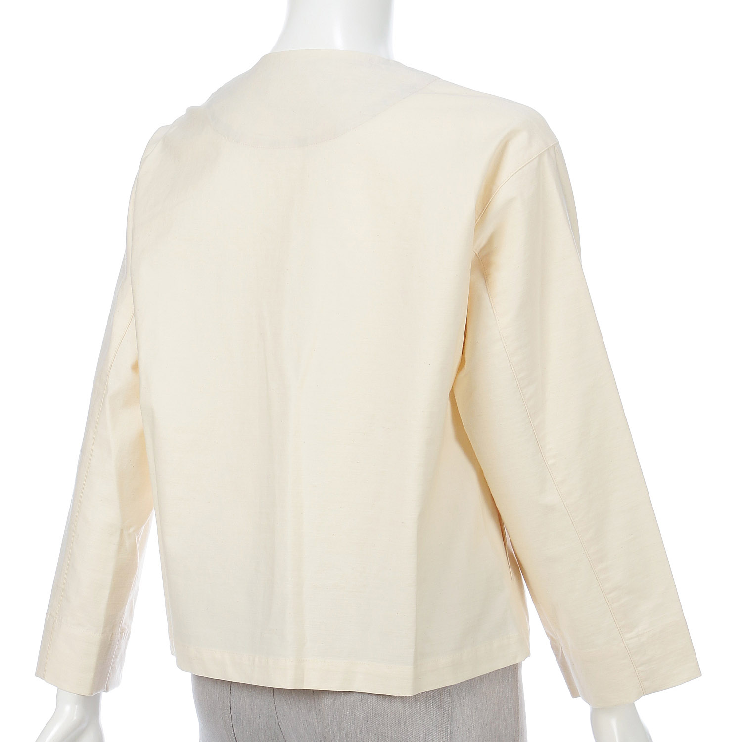 Parkes LIBERTYビンテージバックサテンノーカラージャケット - 画像2