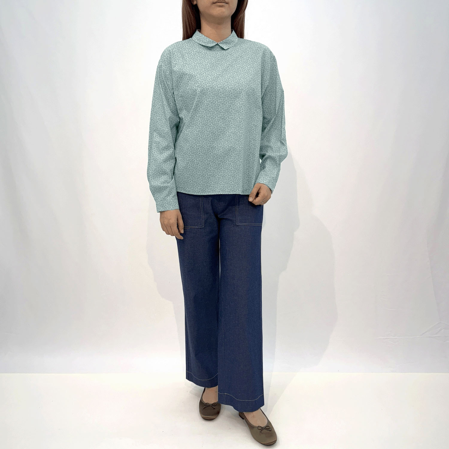 Parkes LIBERTYフレアプルオーバーブラウス - 画像4