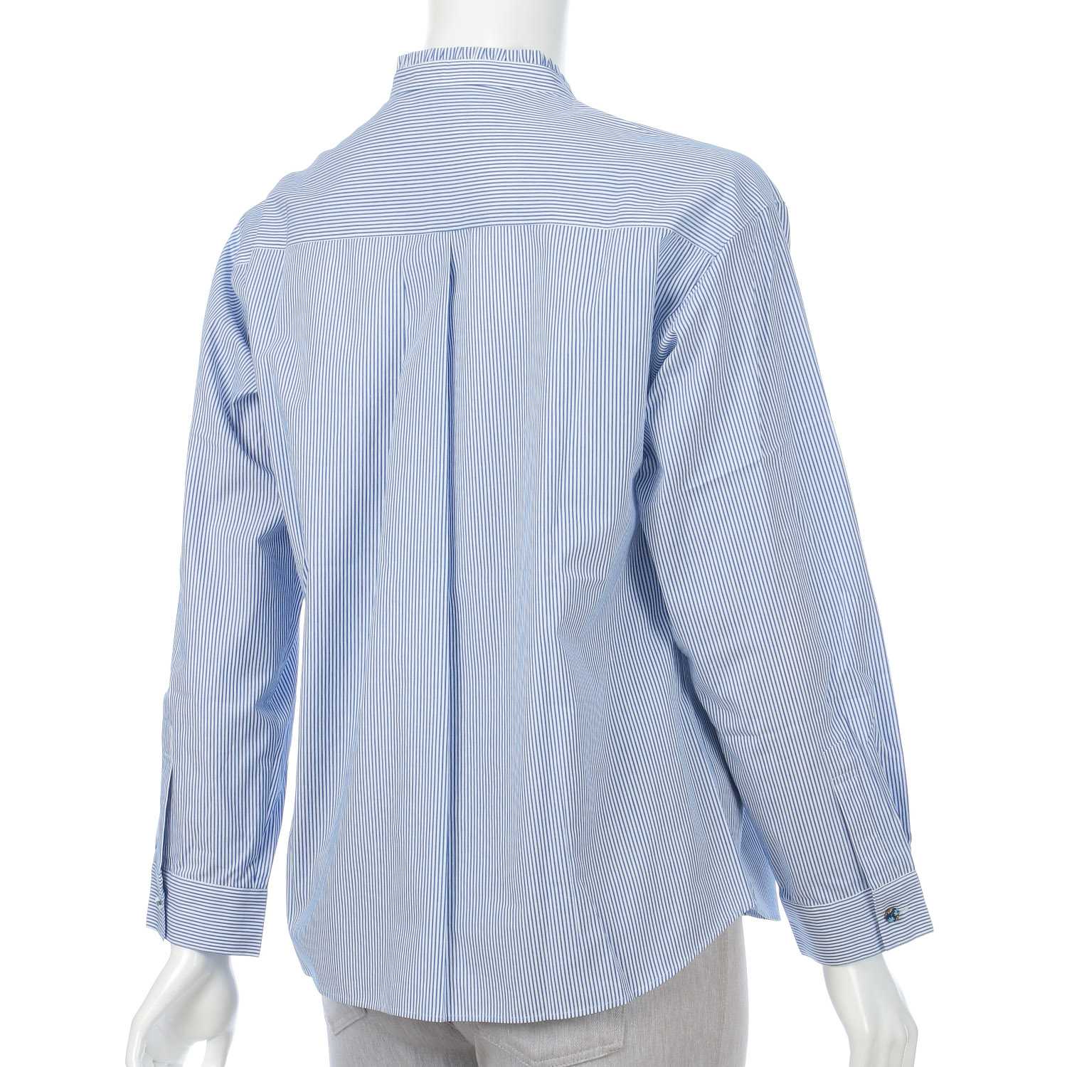 Parkes スタンドフリルドロップシャツ - 画像8