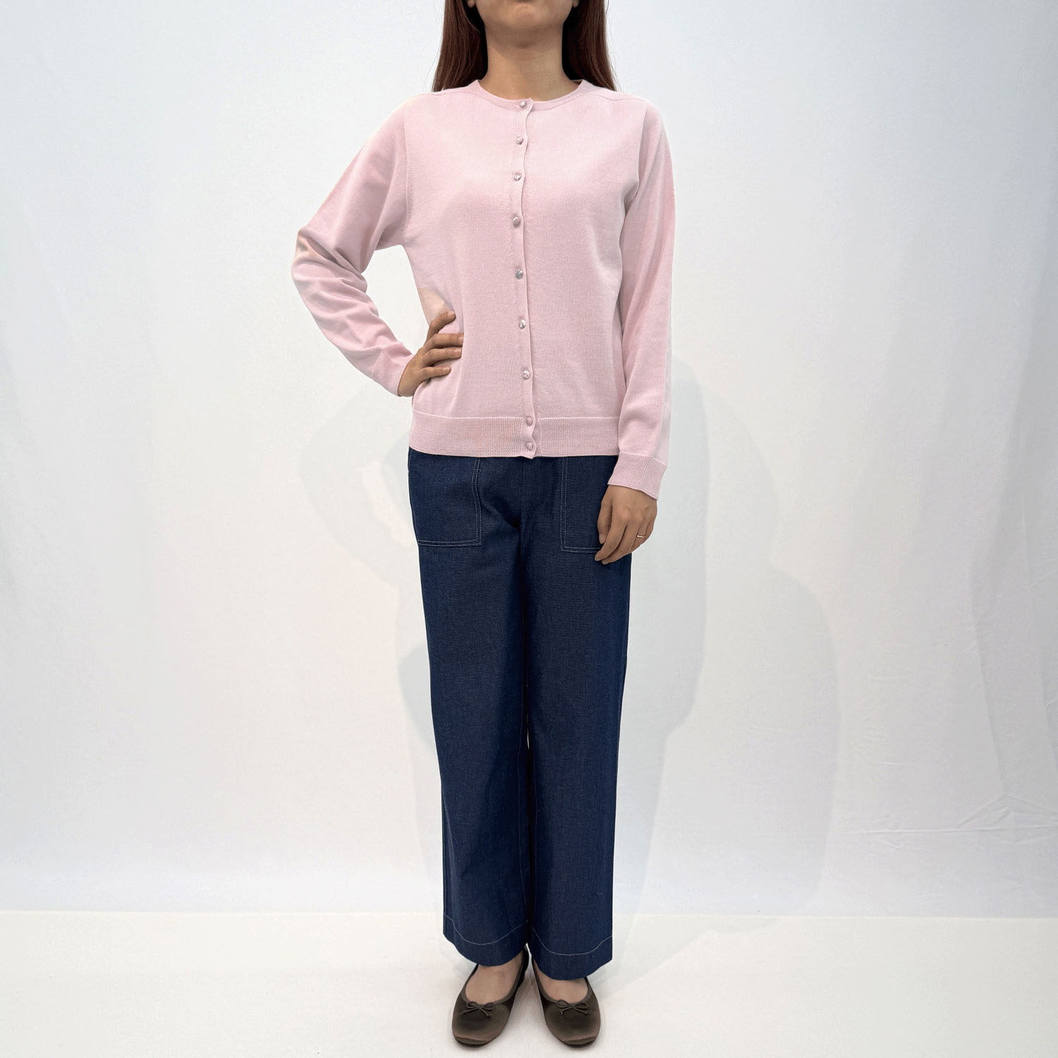 J．Sloane リバティくるみ釦カーディガン - 画像5