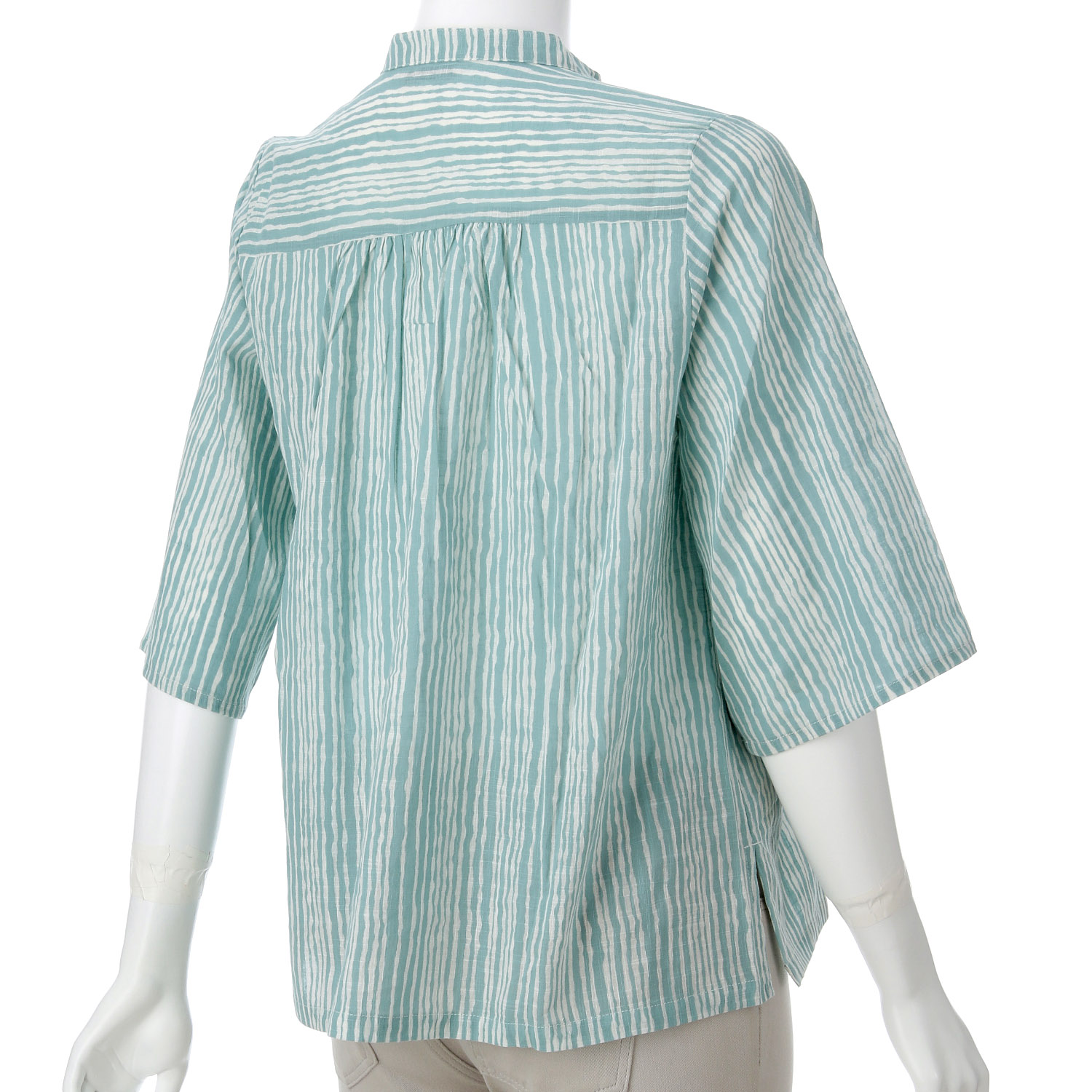 東京かんかん artipur ゆれるストライププリントコットンブラウス - 画像8