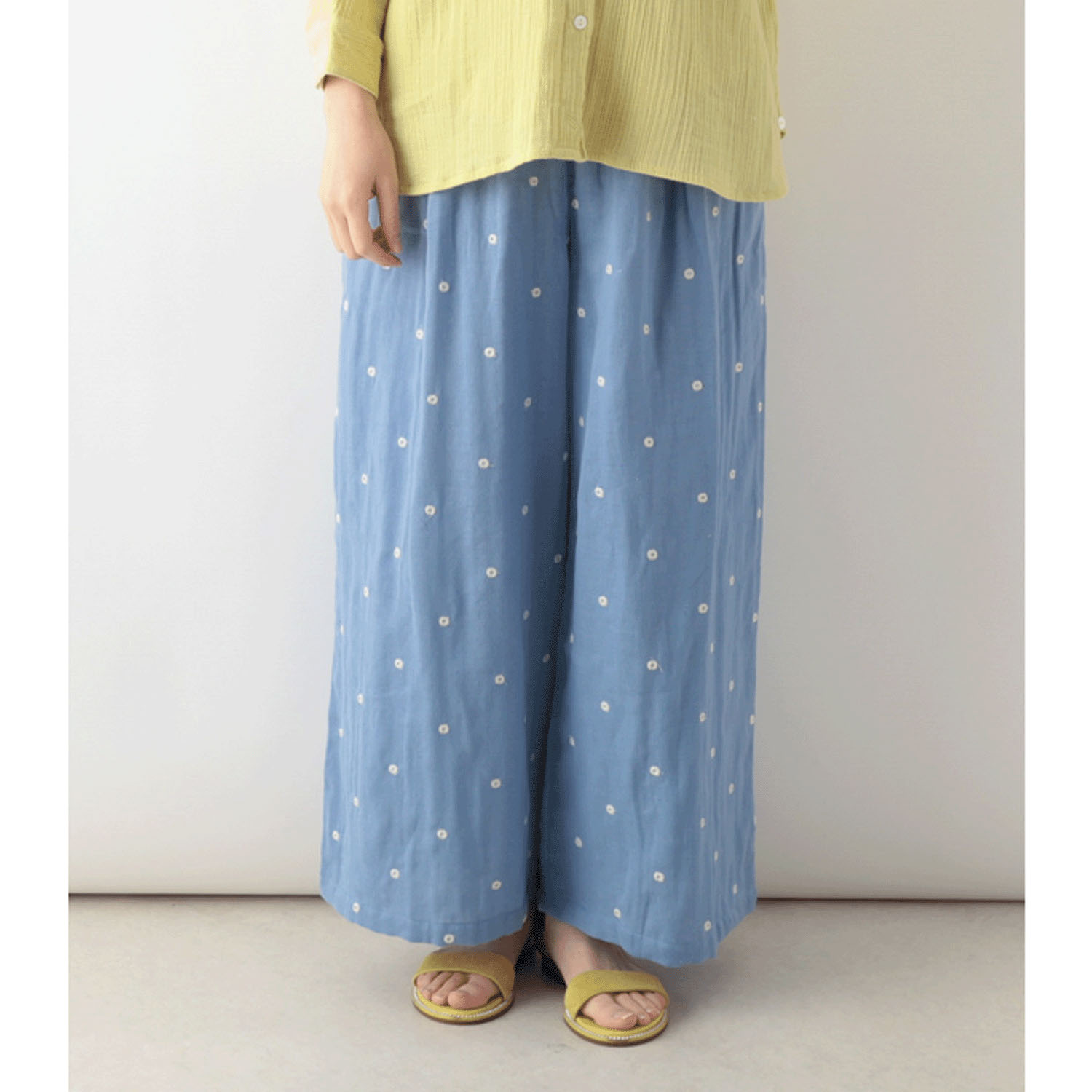 東京かんかん ドット刺繍パンツ - 画像4