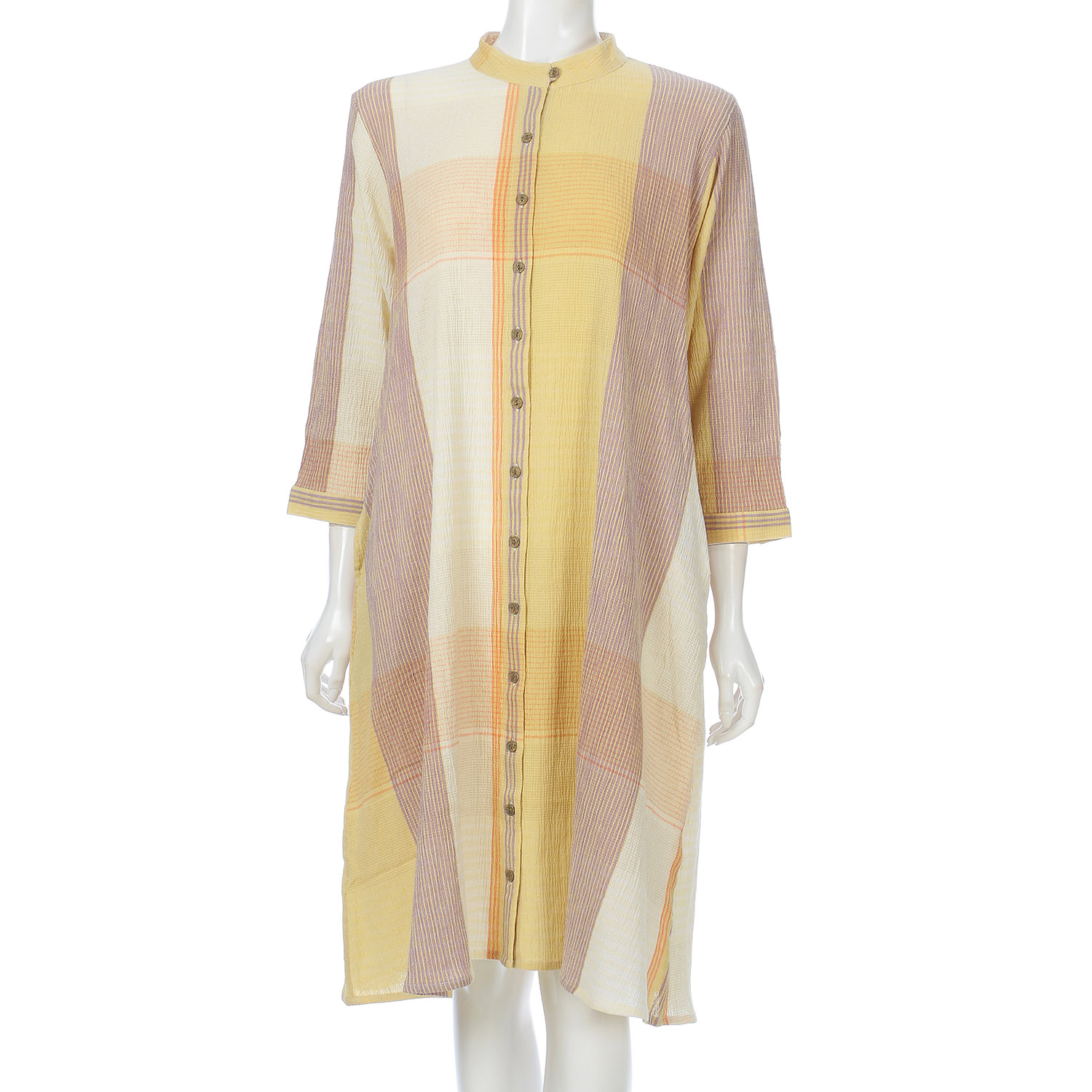 東京かんかん チェックコットンシャツワンピース - 画像3