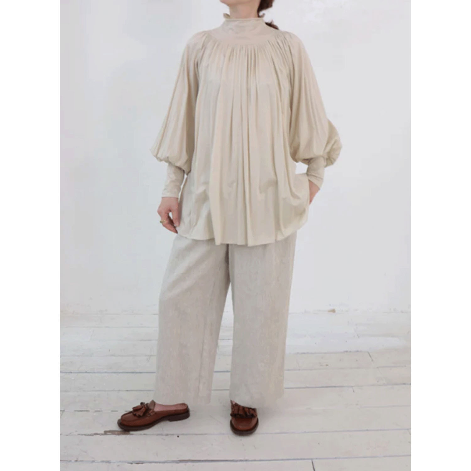 doux bleu タートルギャザーブラウス - 画像13