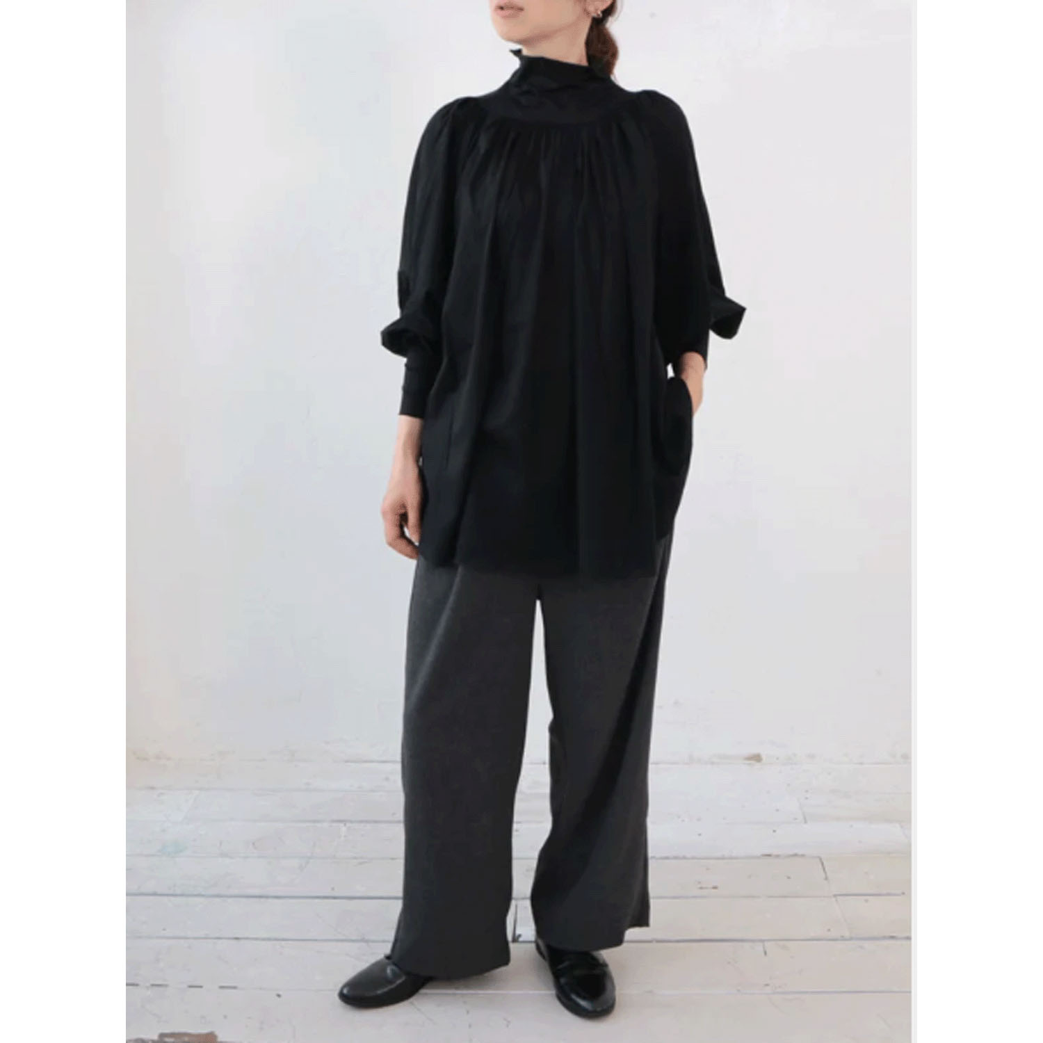 doux bleu タートルギャザーブラウス - 画像8