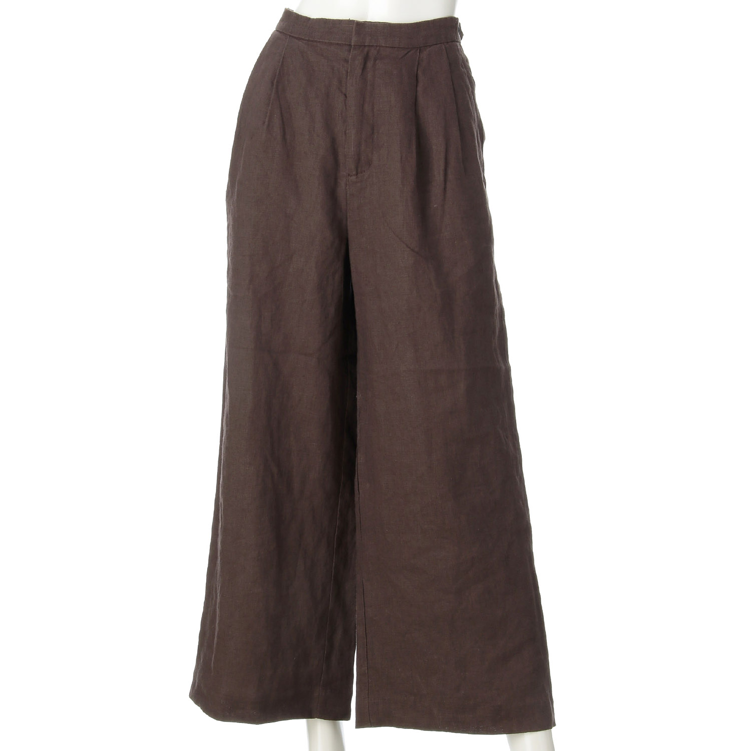 doux bleu クラシックリネンWタックパンツ - 画像4