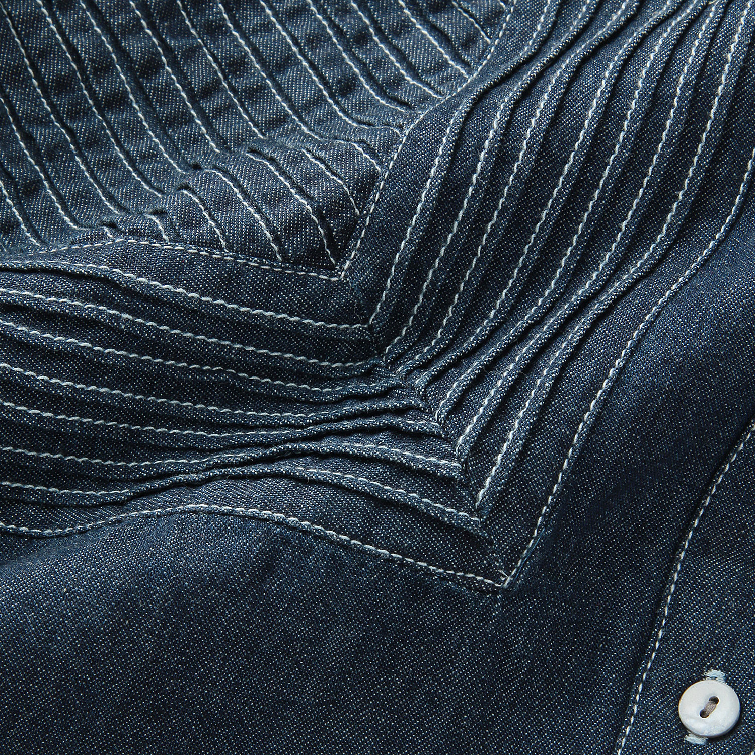 doux bleu ピンタックステッチデニムシャツ - 画像12