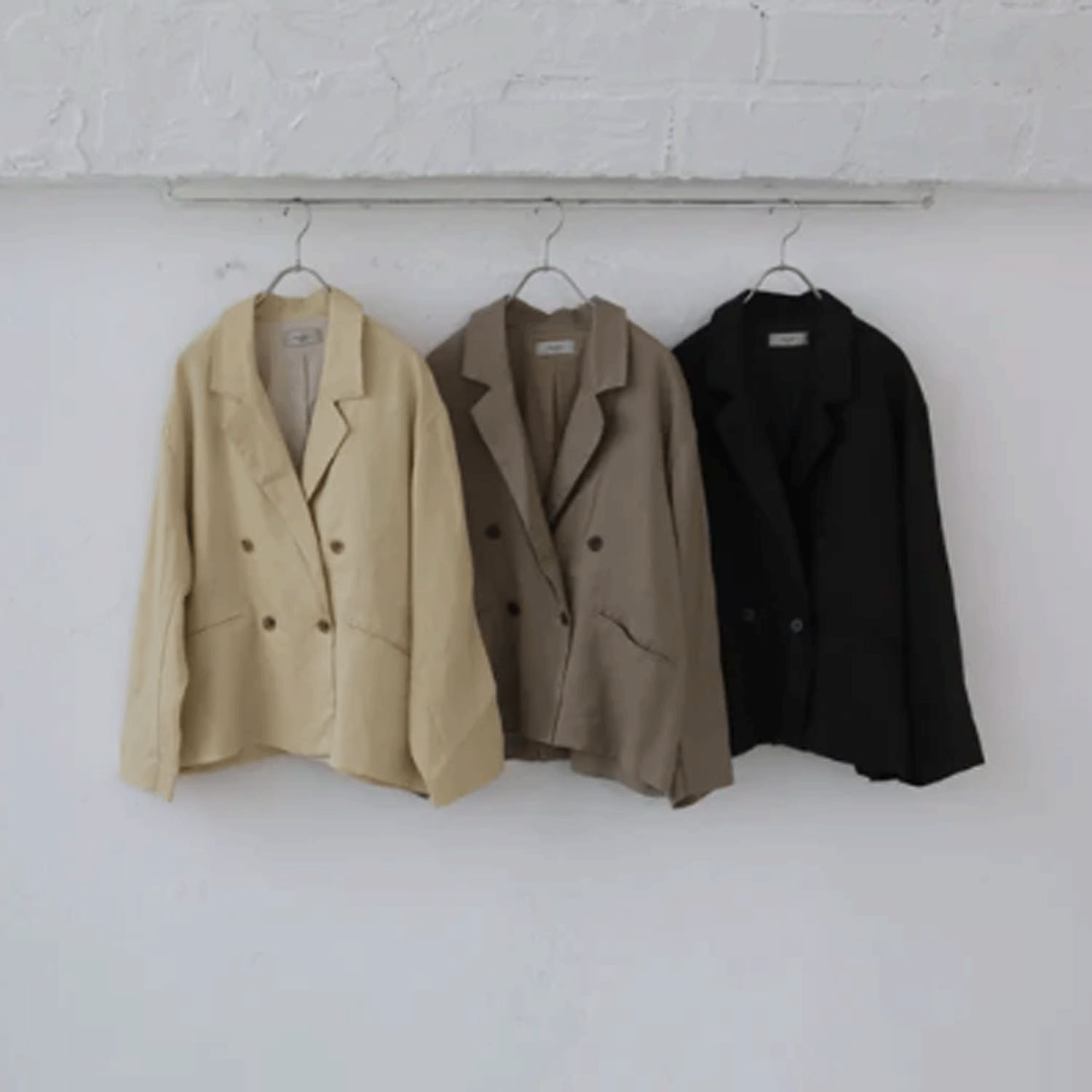 doux bleu リネンワイドジャケット - 画像2