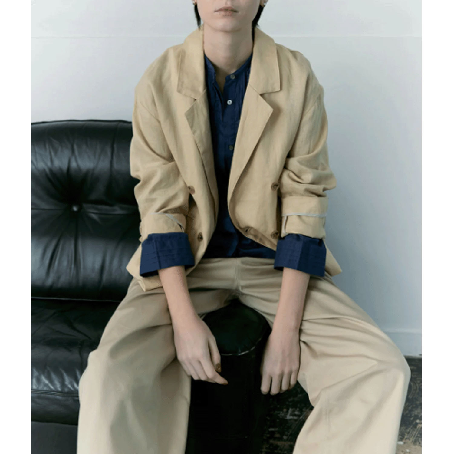 doux bleu リネンワイドジャケット - 画像12