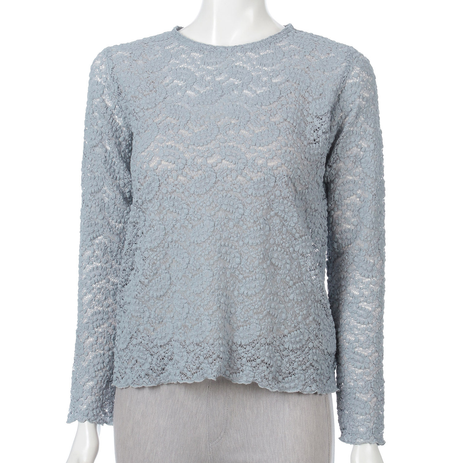 doux bleu コットンナイロンレースプルオーバー - 画像12