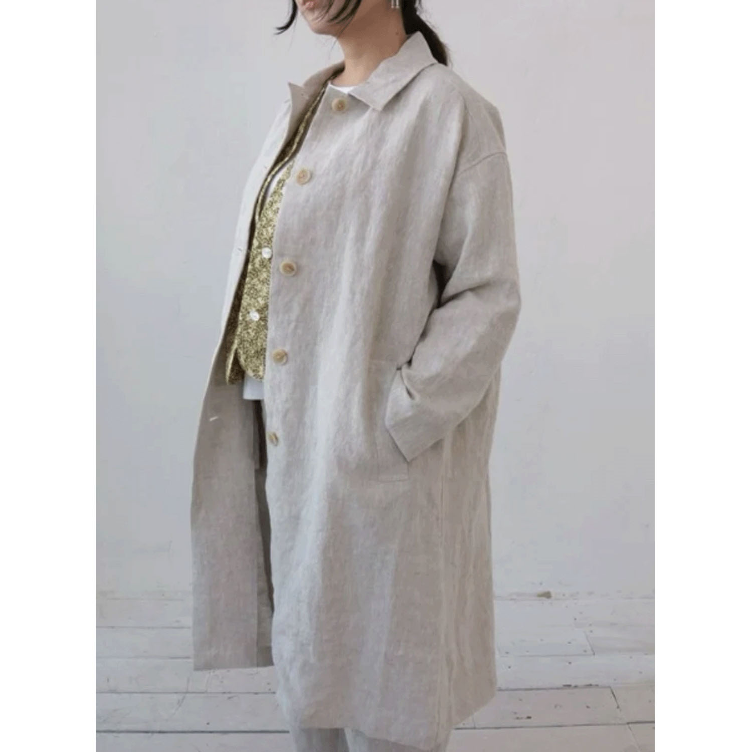 YARRA ナチュラルリネンコート - 画像11