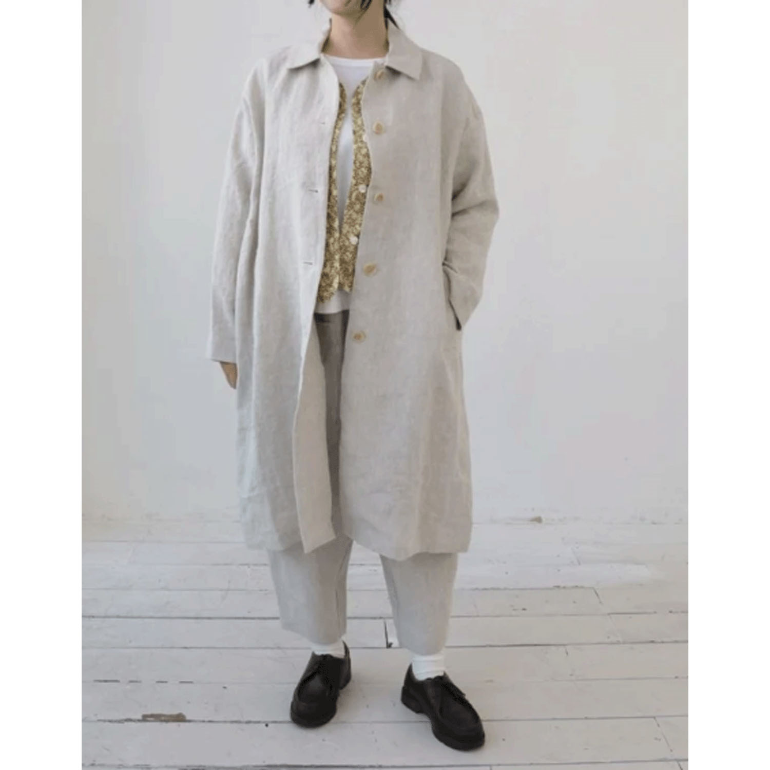 YARRA ナチュラルリネンコート - 画像8