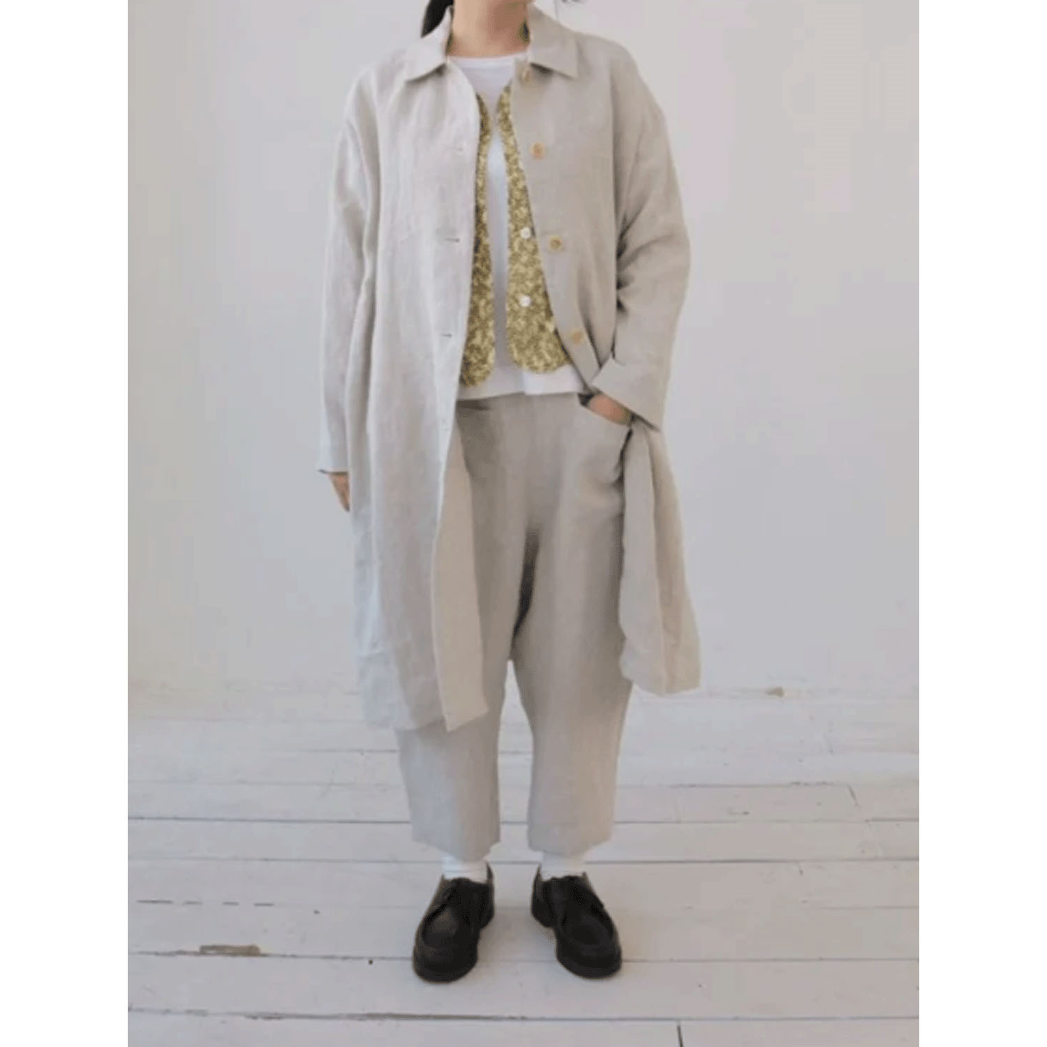 YARRA ナチュラルリネンコート - 画像9