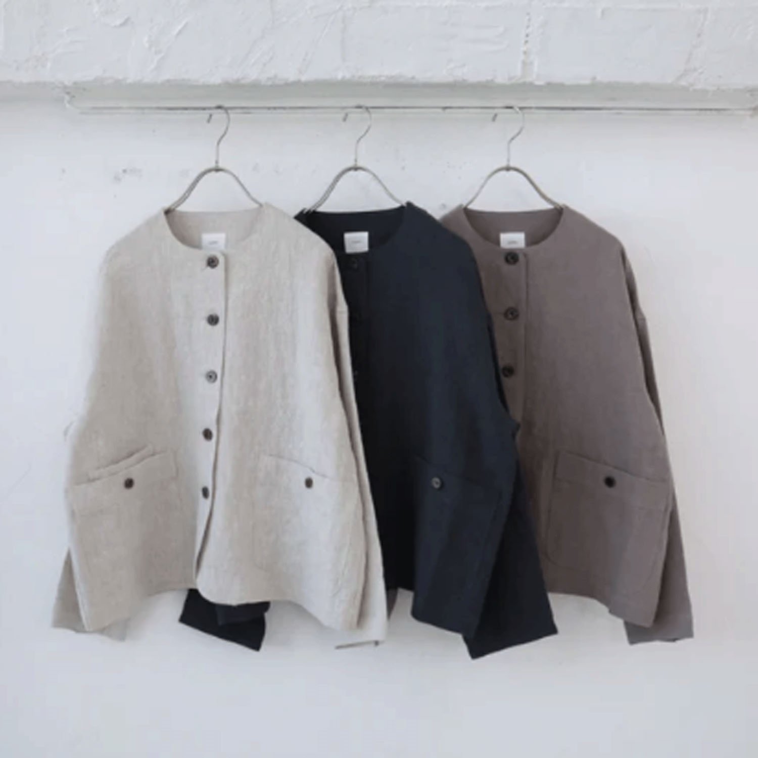 YARRA リネンノーカラージャケット - 画像2