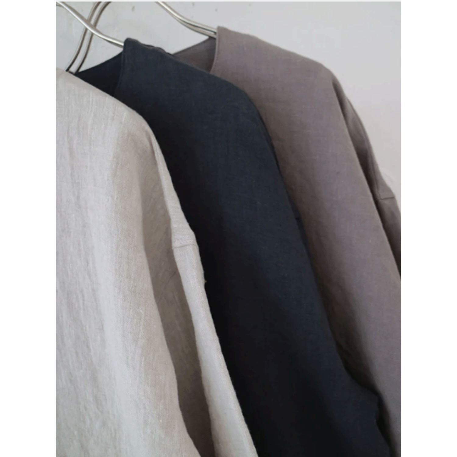 YARRA リネンノーカラージャケット - 画像3