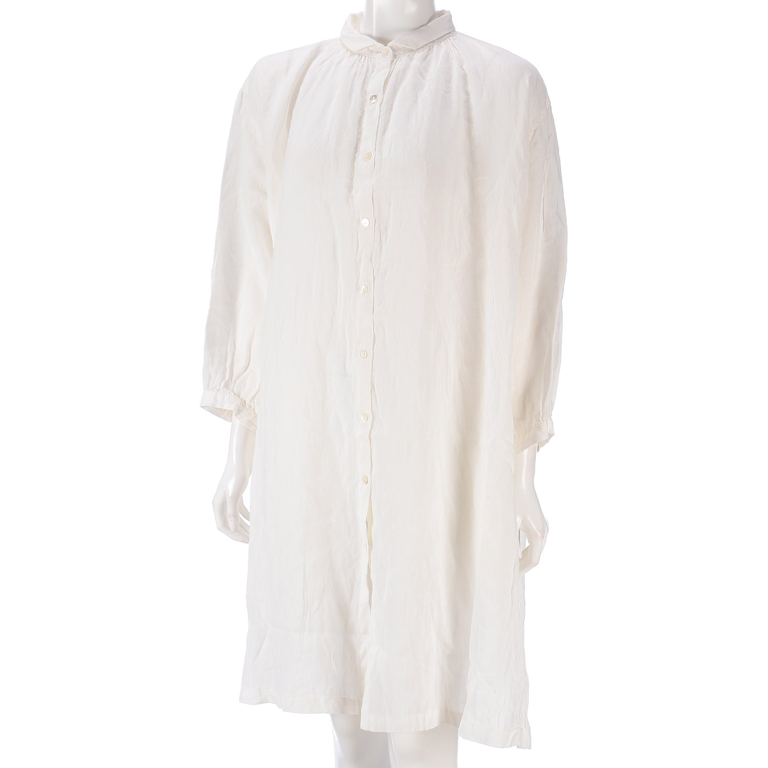 YARRA エアリーリネンギャザーワンピース - 画像4