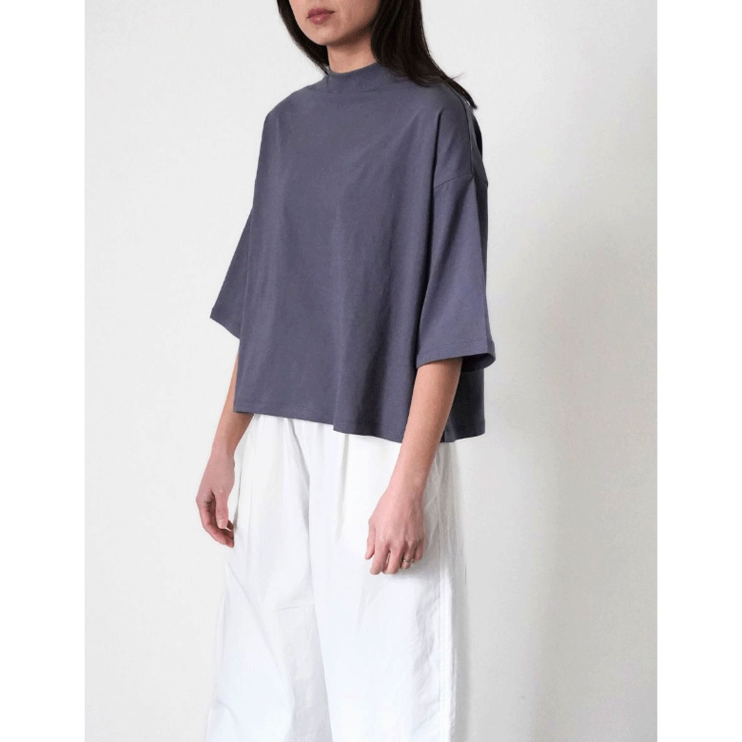 ciroc 七分袖ネックリブシャツ - 画像1