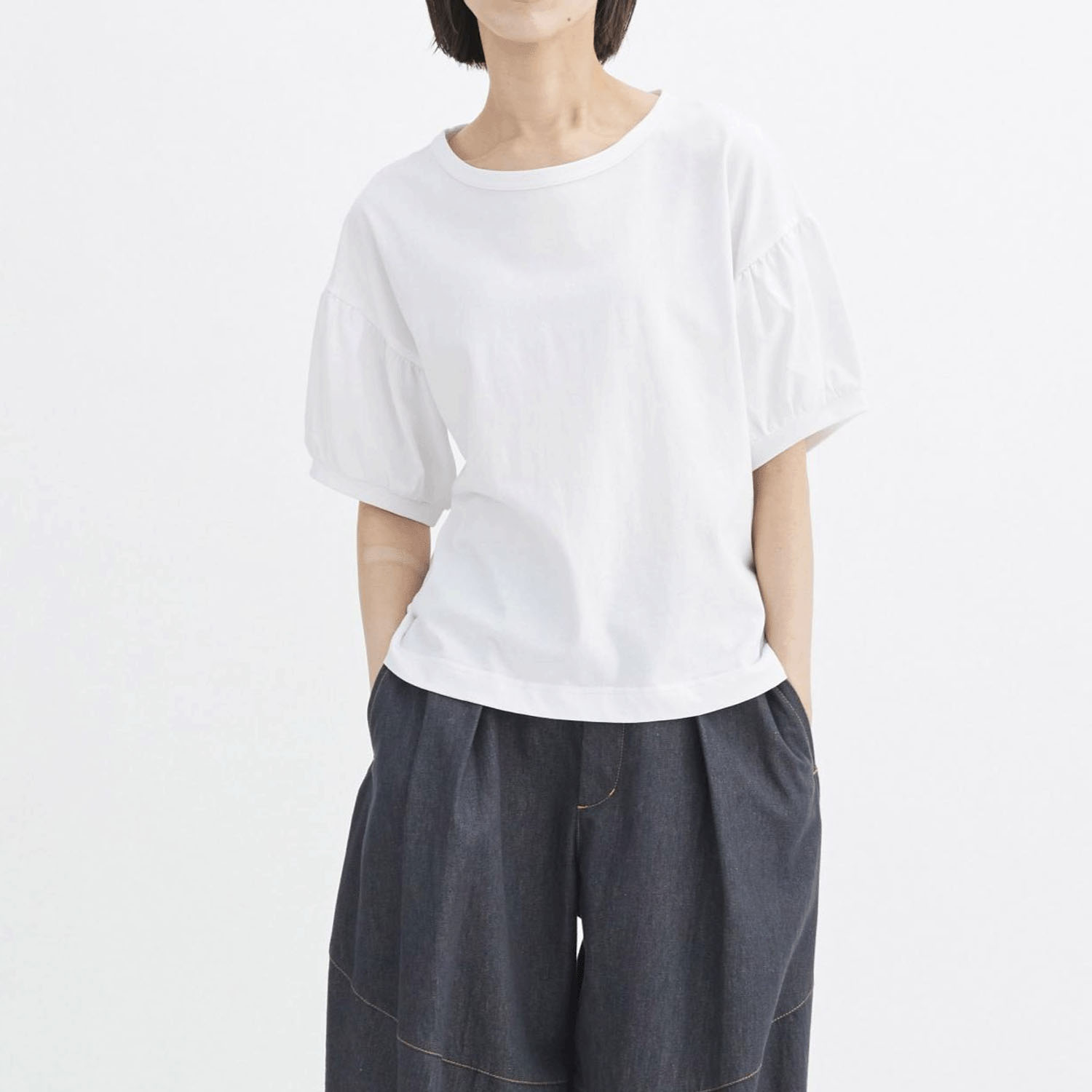 【ETONET限定】ATELIER EQUAL style コットン天竺ボリュームスリーブプルオーバー - 画像1