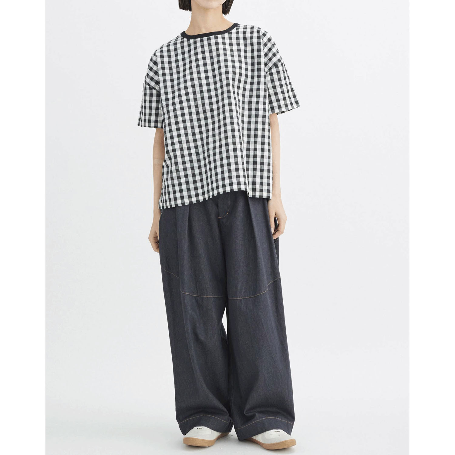 ATELIER EQUAL style ギンガムチェック天竺切替プルオーバー - 画像2