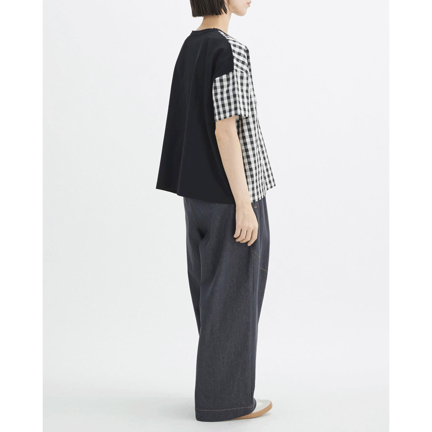 ATELIER EQUAL style ギンガムチェック天竺切替プルオーバー - 画像5