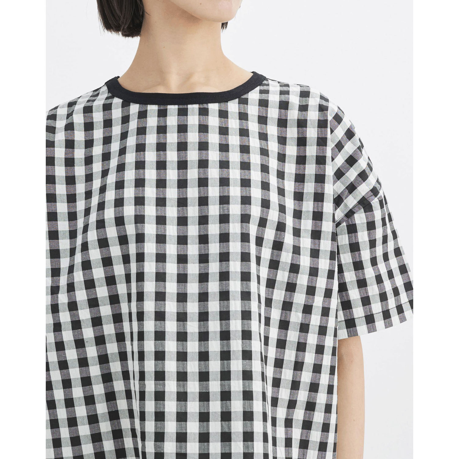 ATELIER EQUAL style ギンガムチェック天竺切替プルオーバー - 画像7