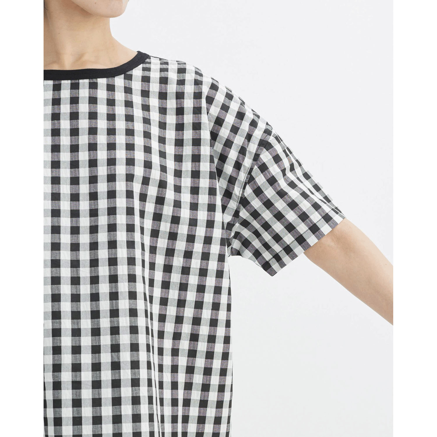 ATELIER EQUAL style ギンガムチェック天竺切替プルオーバー - 画像8