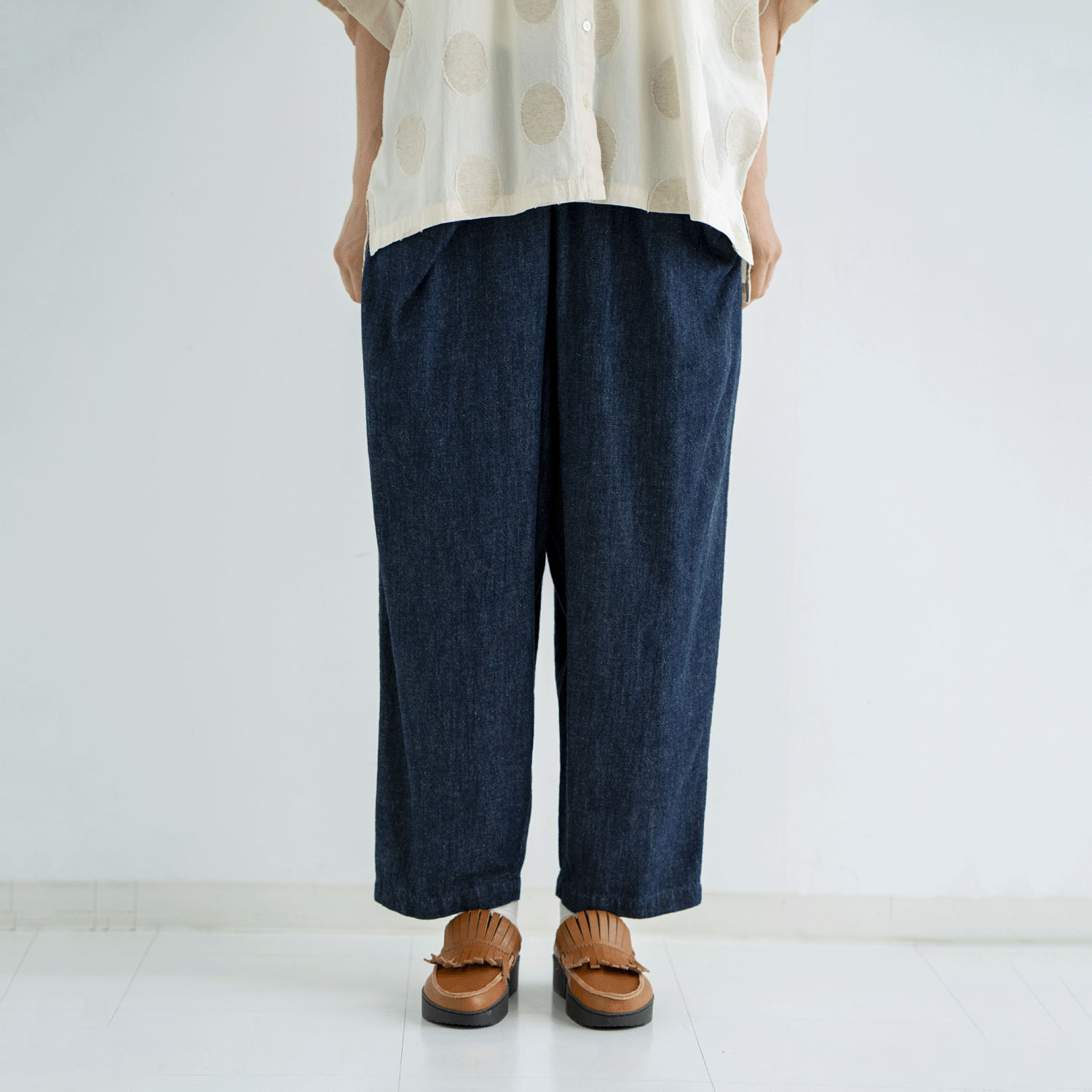 6．5綿麻甘撚りデニム ルーフポケットパンツ - 画像3