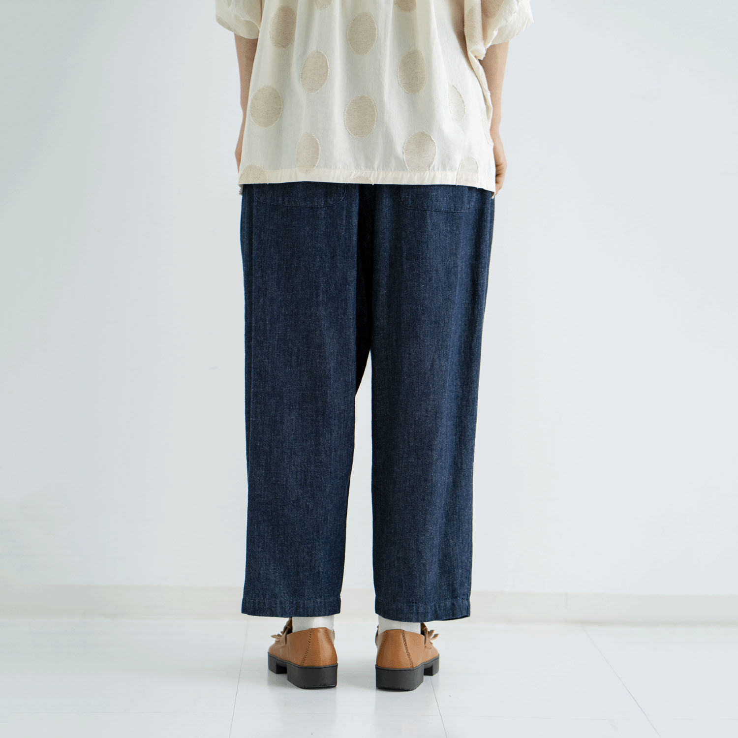 6．5綿麻甘撚りデニム ルーフポケットパンツ - 画像4