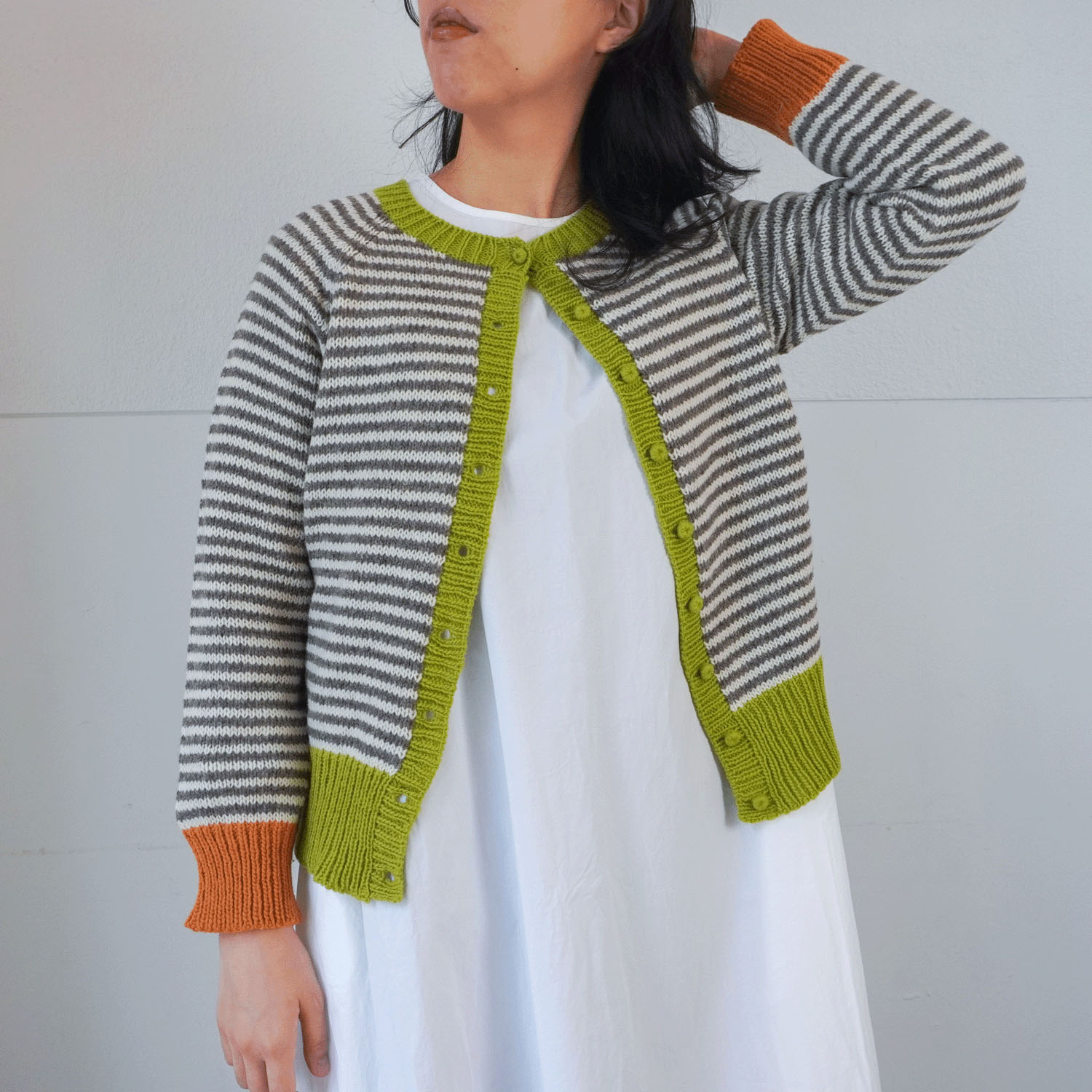 ESTELLE ボーダーカーディガン - 画像11