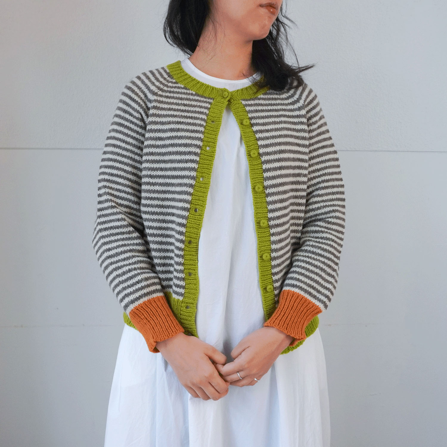 ESTELLE ボーダーカーディガン - 画像9