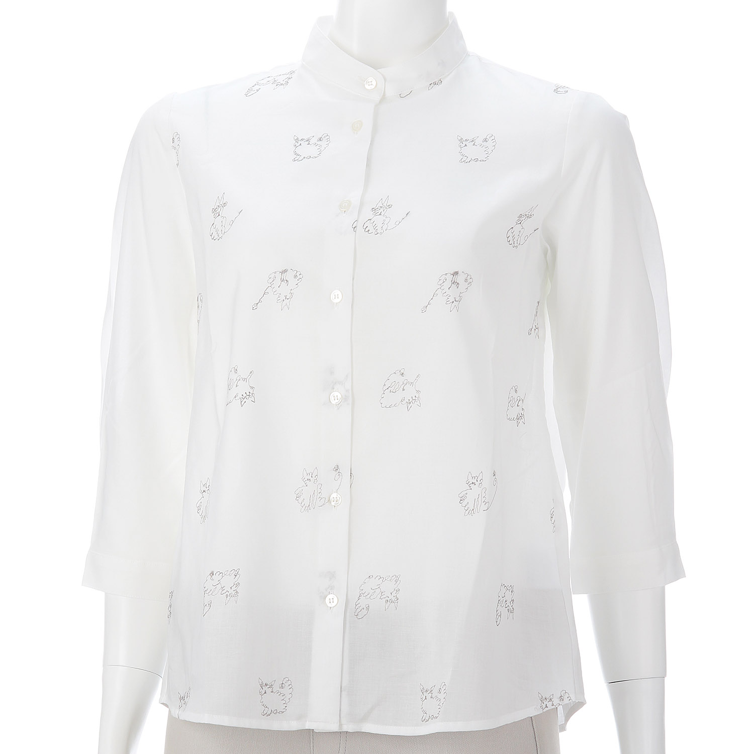 Parkes スタンドカラーレギュラーシャツ - 画像1