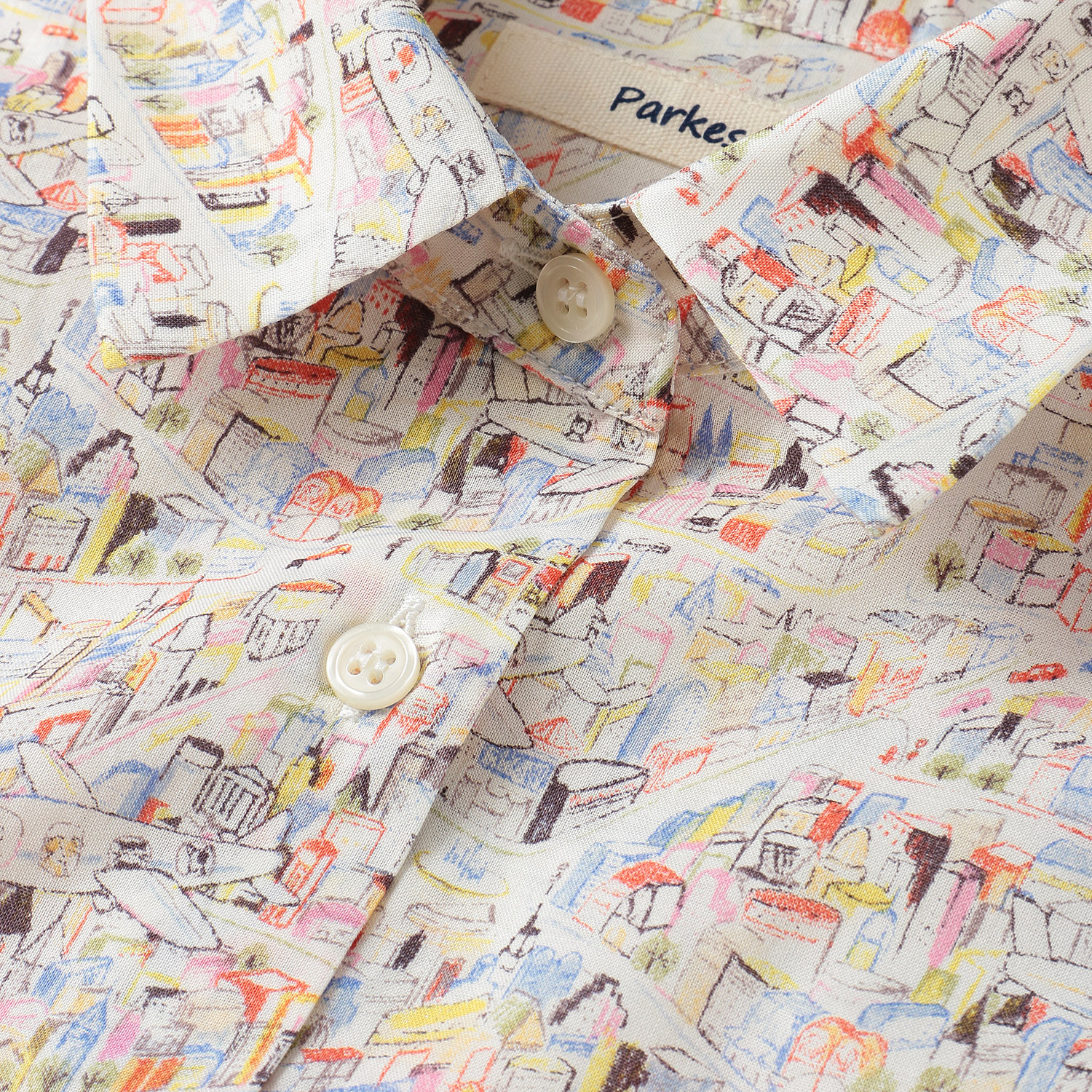 Parkes コンパクトボックスシャツ - 画像4