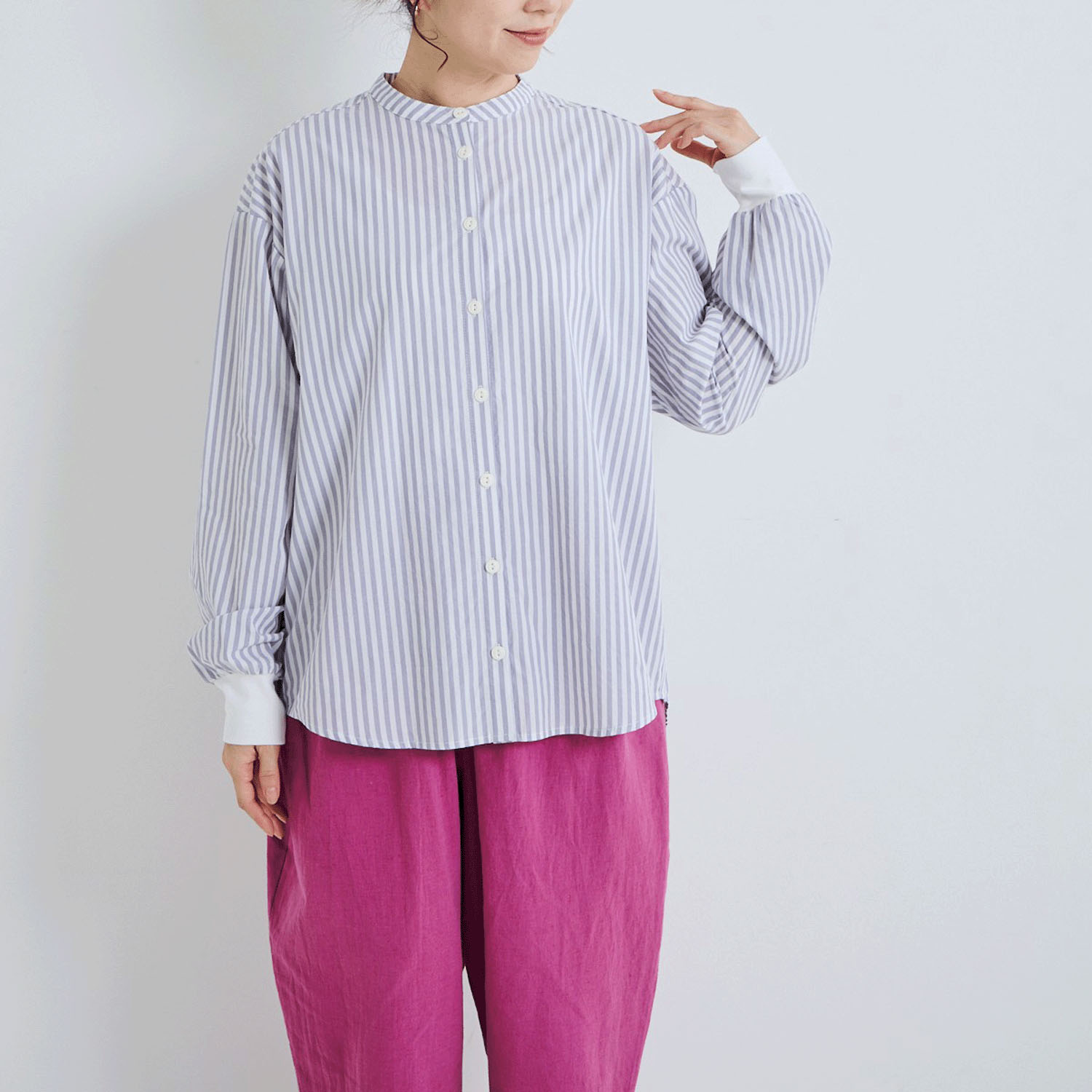 YURK geniet van リブコンビシャツ