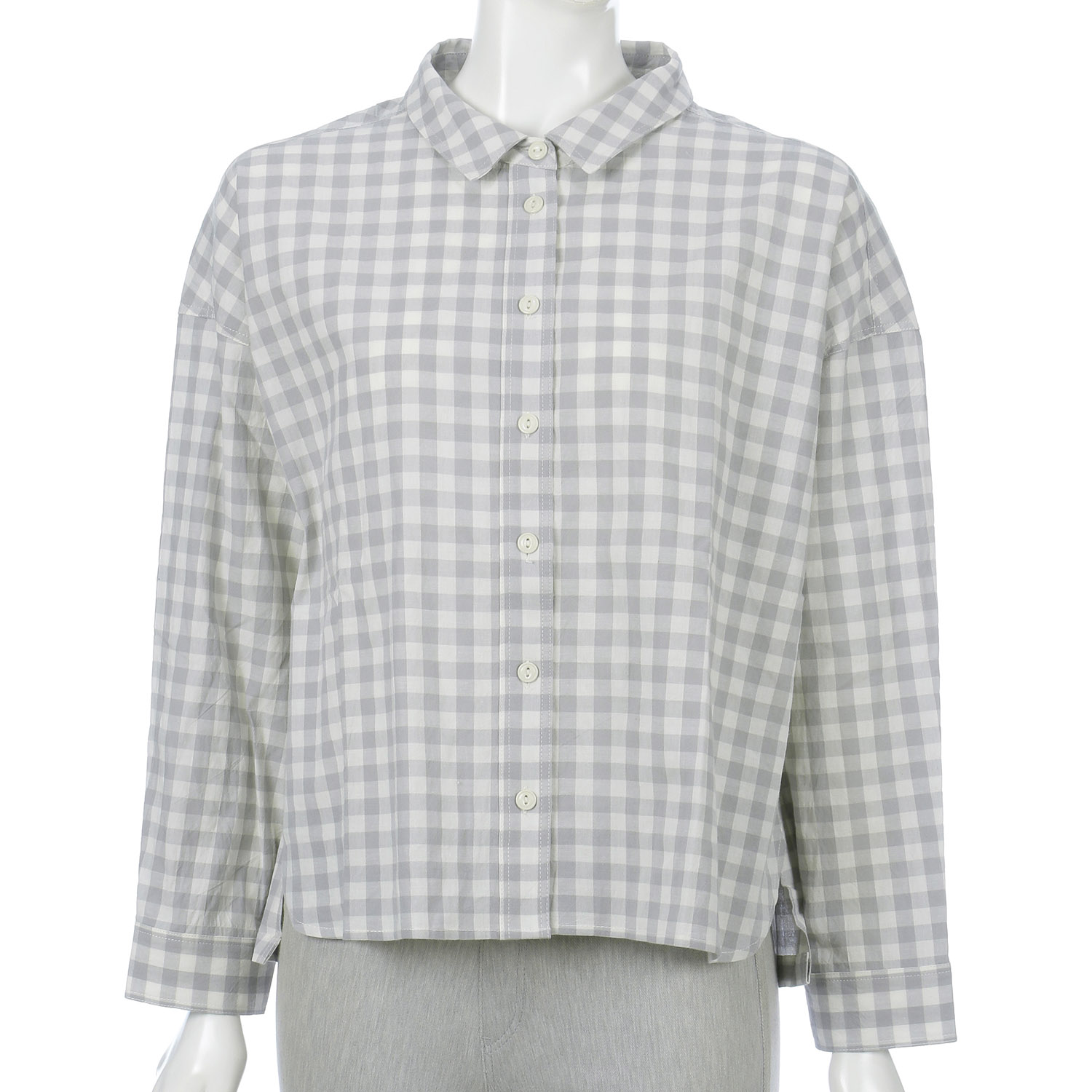 YURK geniet van ギンガムワイドシャツ - 画像1