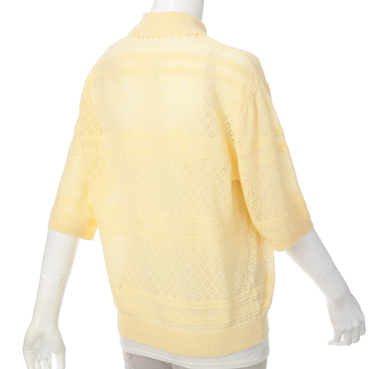 doux bleu  オープンワーク 半袖ニットシャツ - 画像14