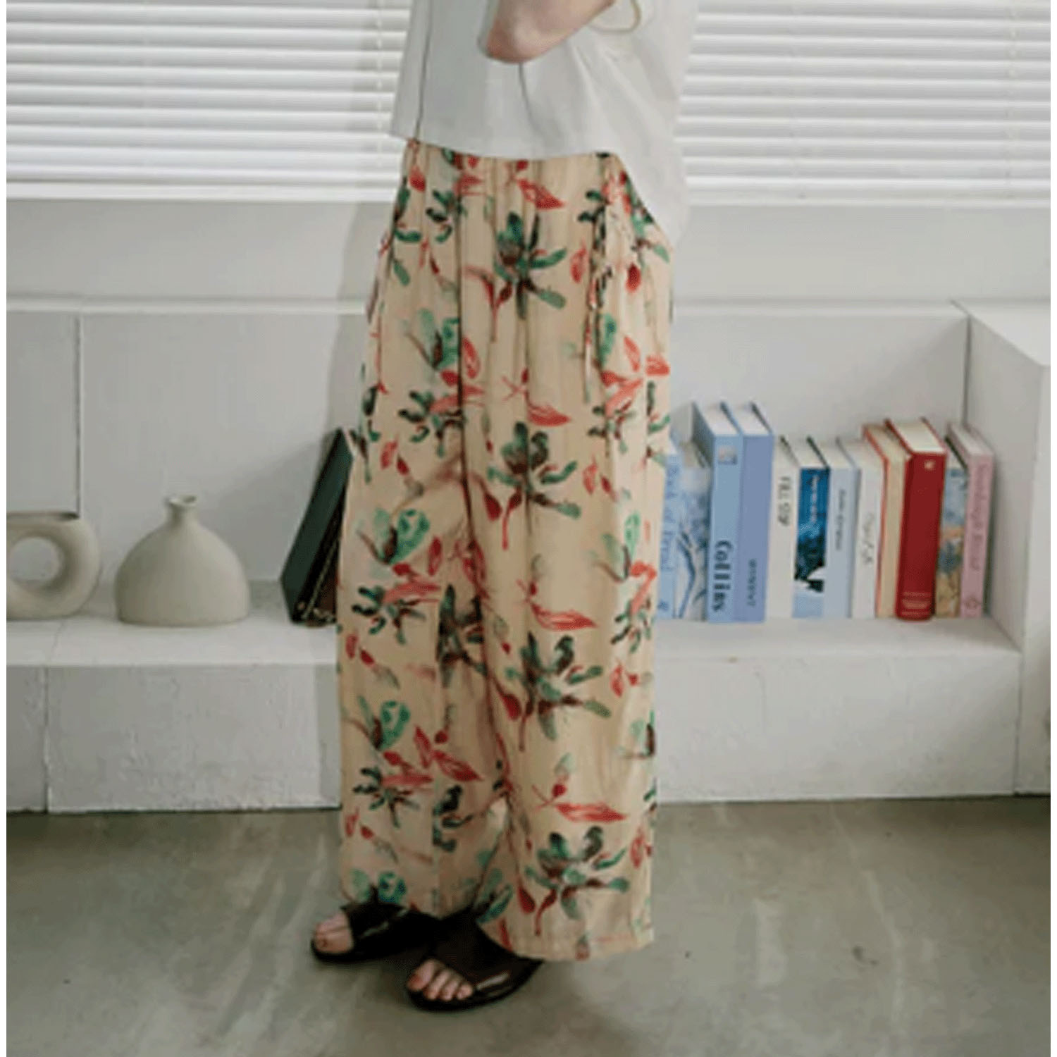 doux bleu フラワーインドプリントパンツ - 画像6