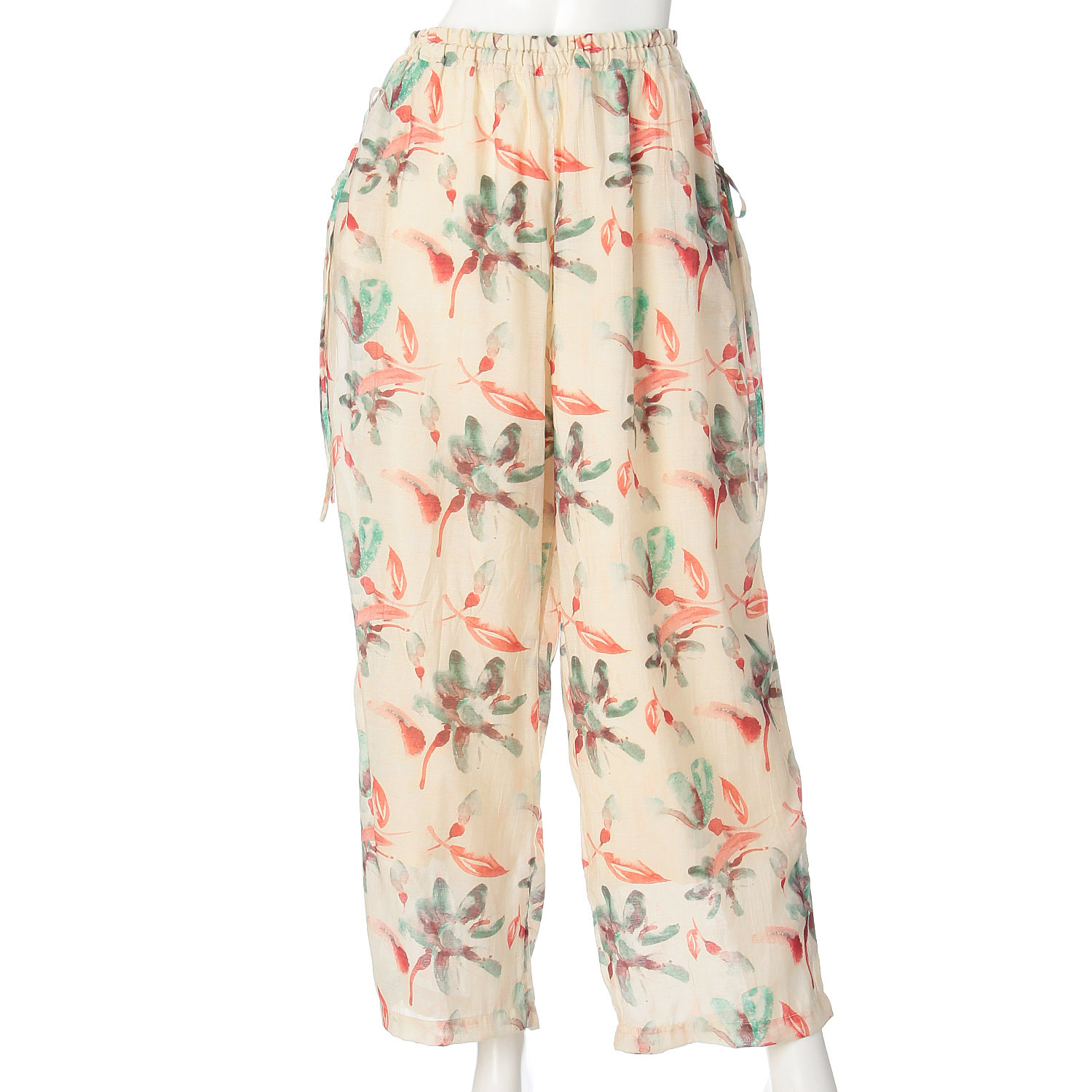 doux bleu フラワーインドプリントパンツ - 画像9