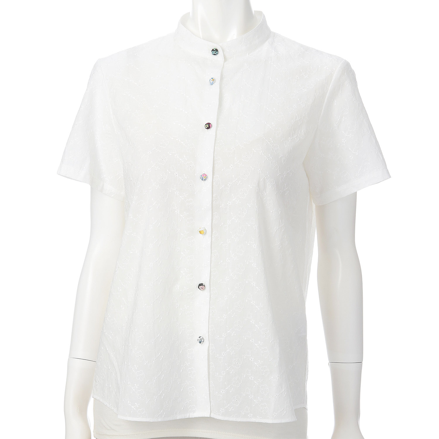 Parkes スタンドカラーレギュラーシャツ - 画像1