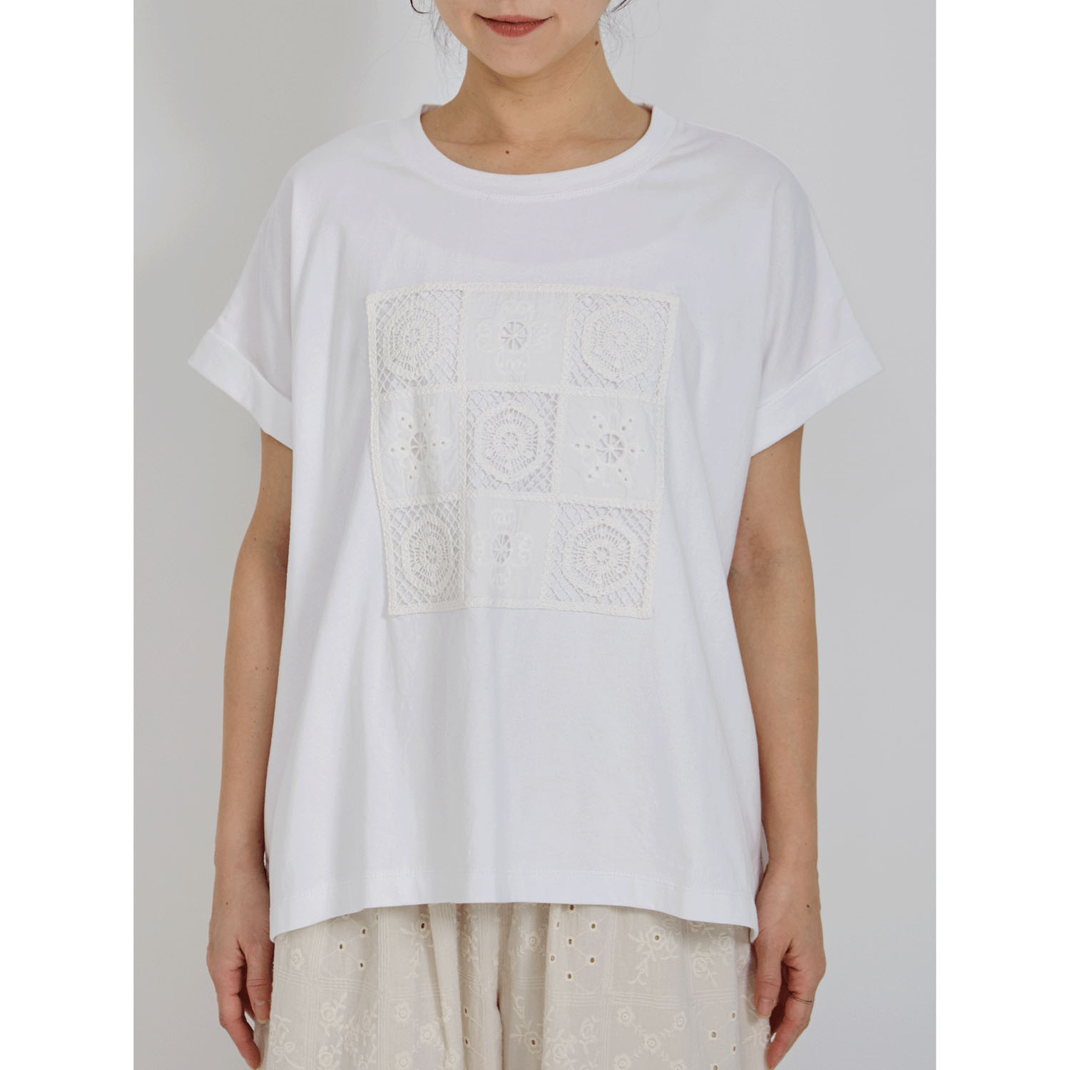 YURK geniet van パッチワークレースT - 画像2