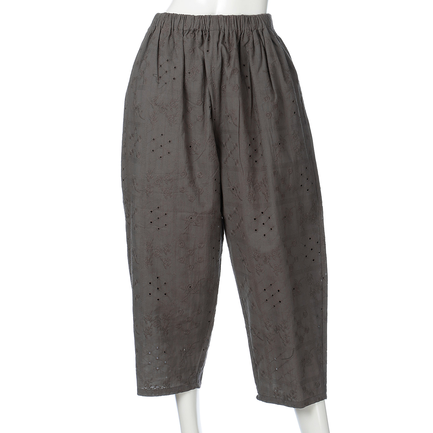 YURK geniet van パッチワーク刺繍ユルっとパンツ - 画像2