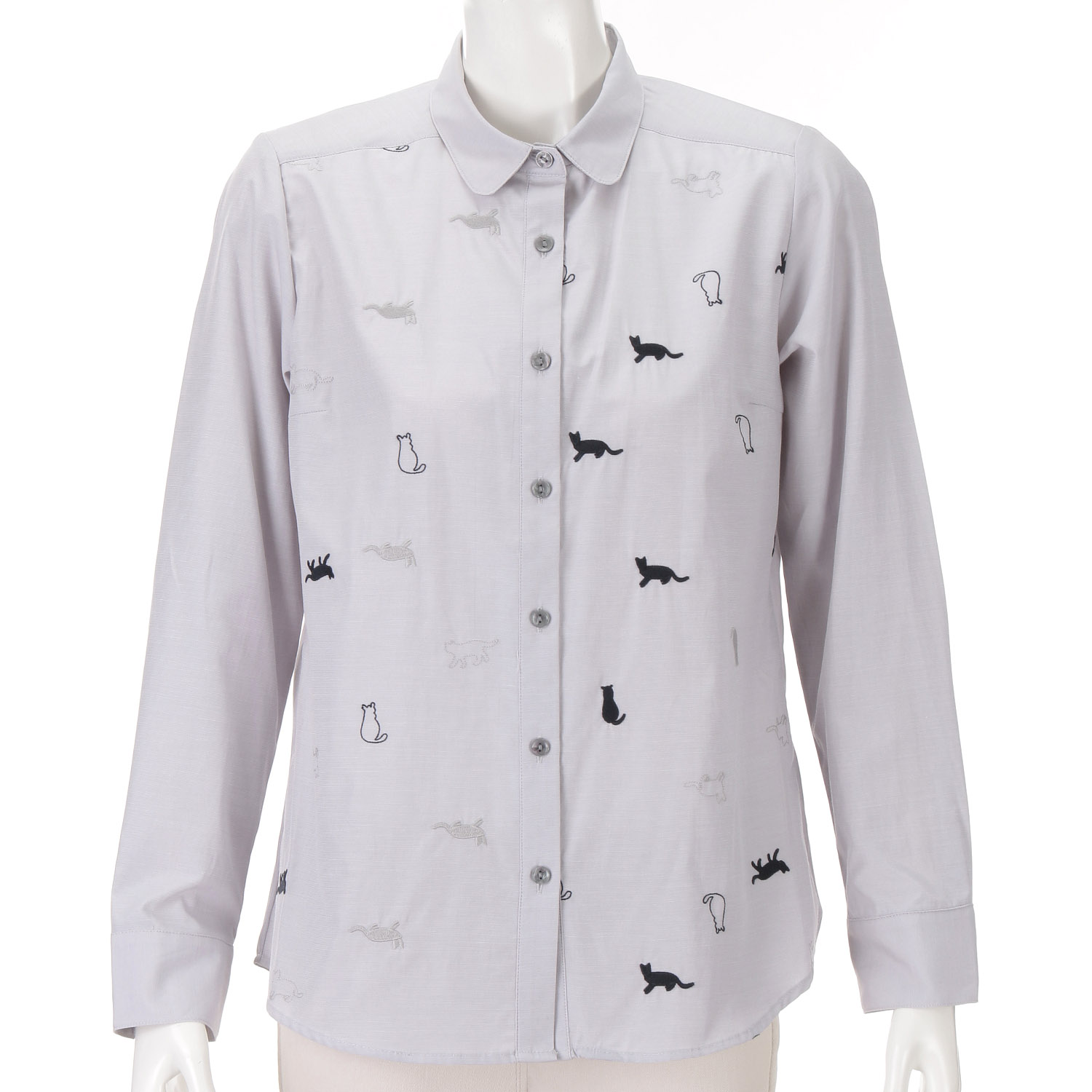 ネコ刺繍ブラウス - 画像3