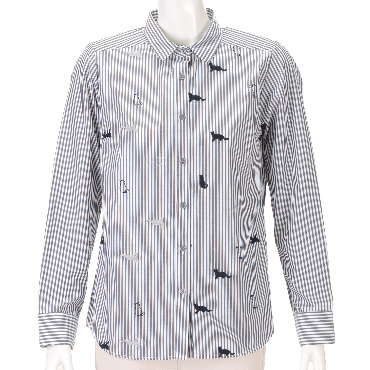 ネコ刺繍ブラウス - 画像4