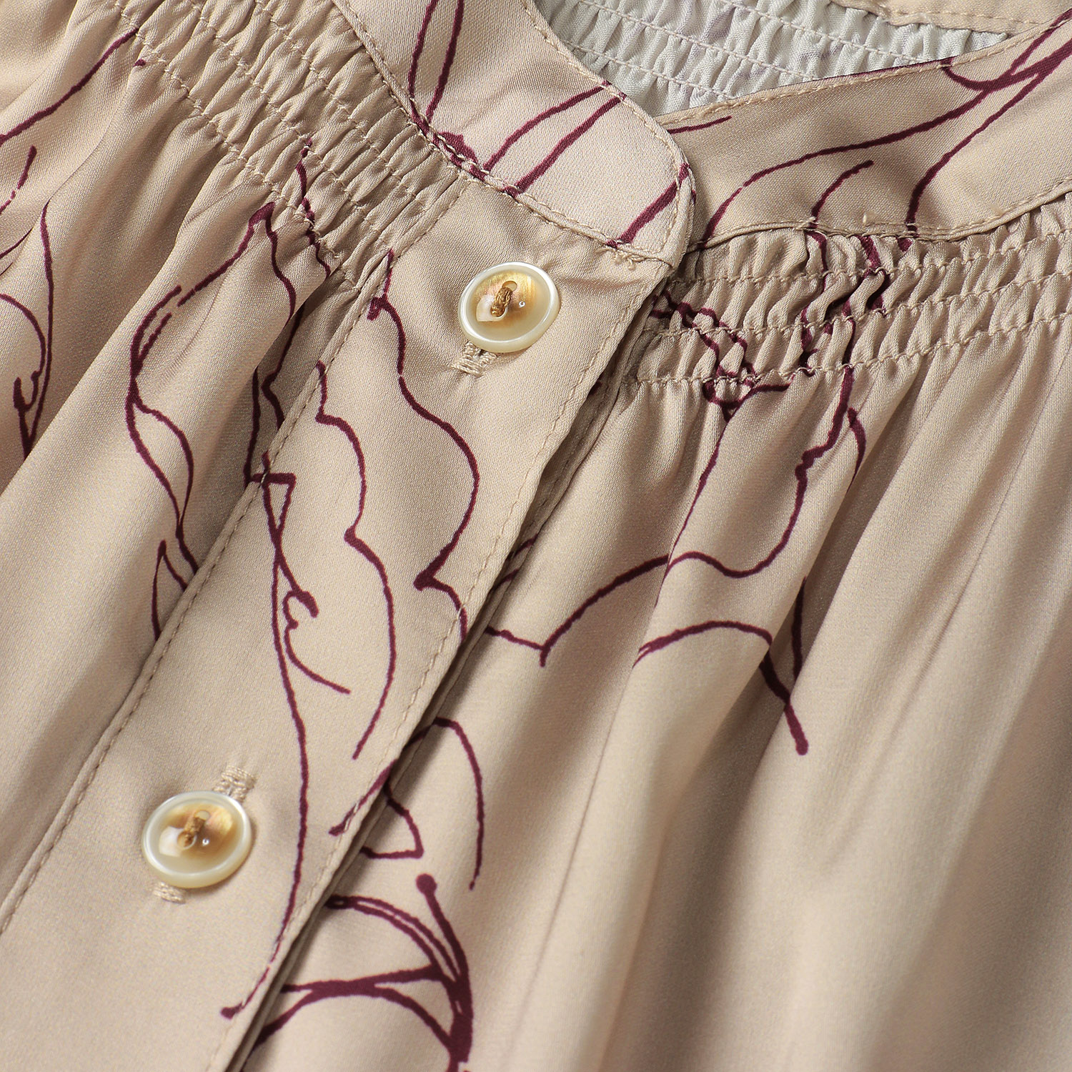 曲線柄プリントブラウス - 画像6