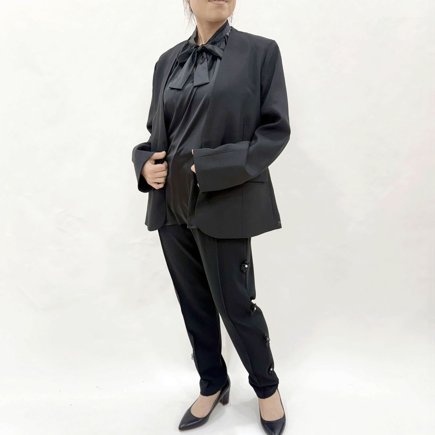 切替ボウタイブラウス - 画像3