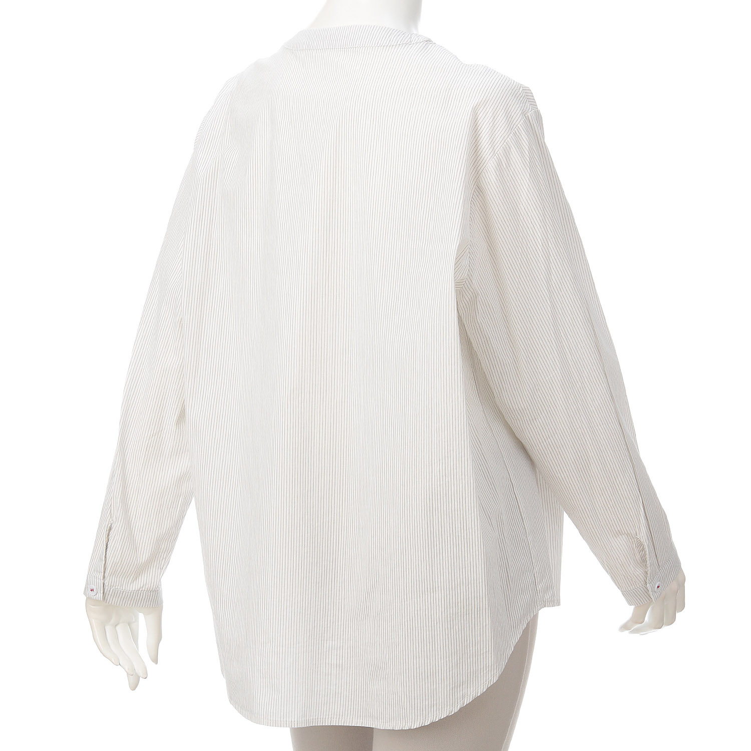 MAKITO ノーカラーステッチ配色ブラウス - 画像3